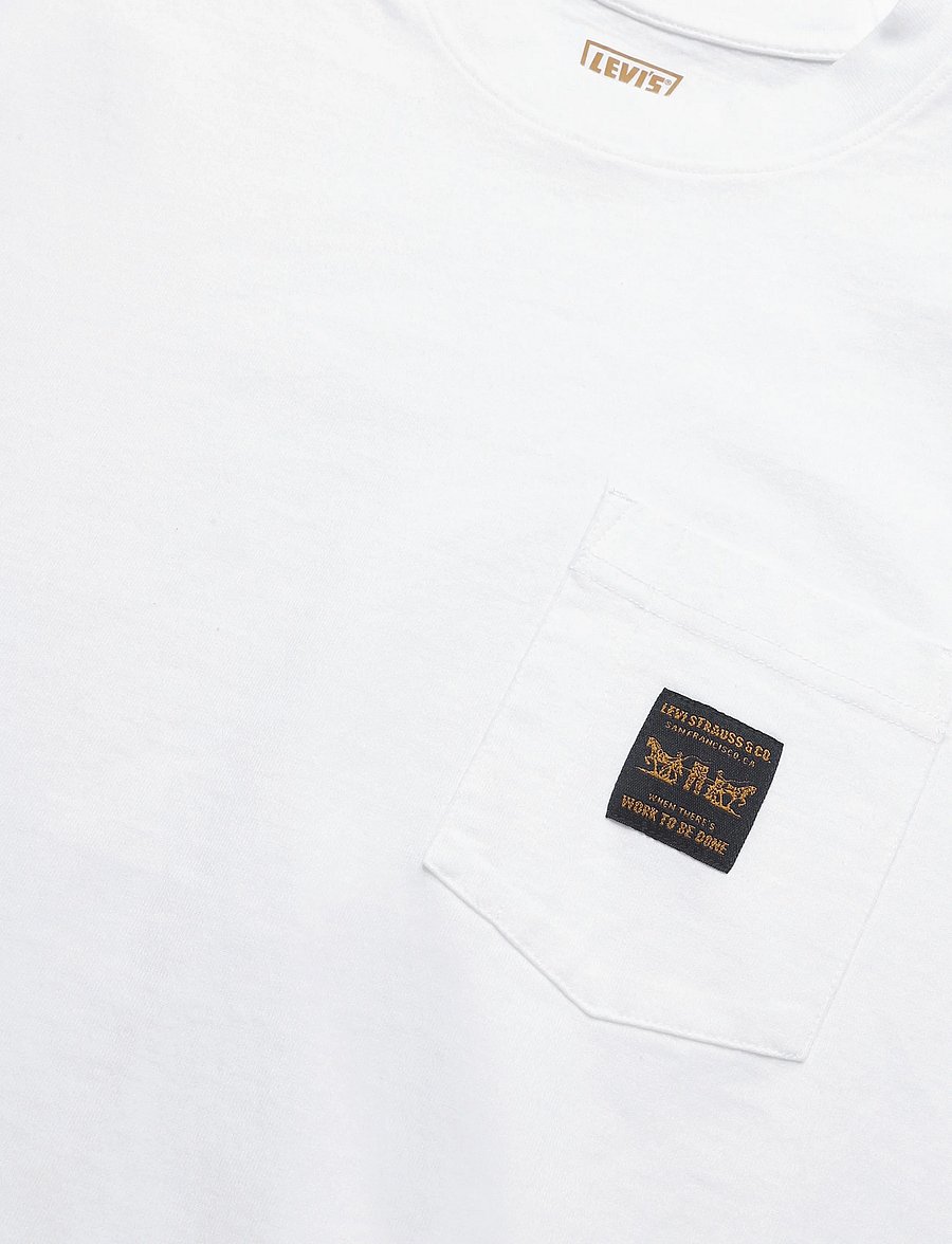 Levi's® - SS WORKWEAR PKT TEE BRIGHT WHI - kurzärmelige t-shirts - whites - 5