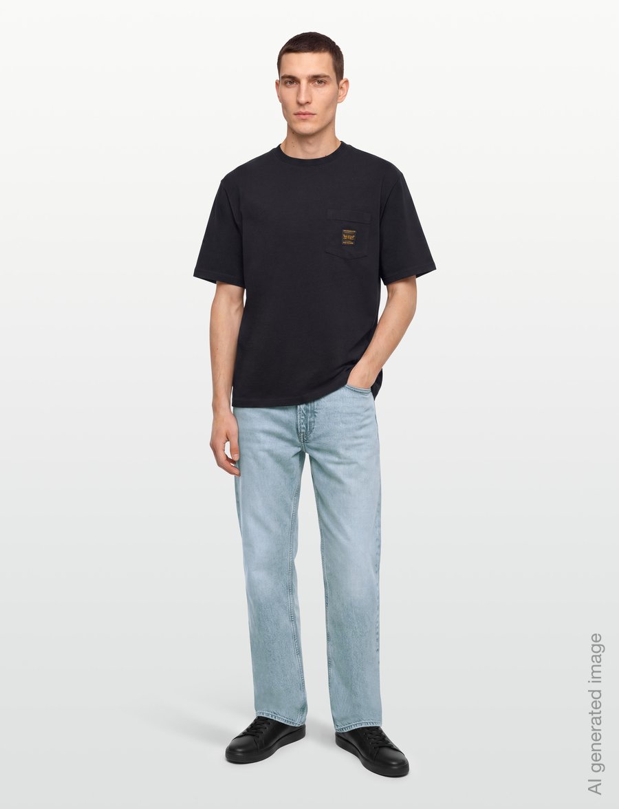 Levi's® - SS WORKWEAR PKT TEE JET BLACK - kurzärmelige t-shirts - blacks - 0