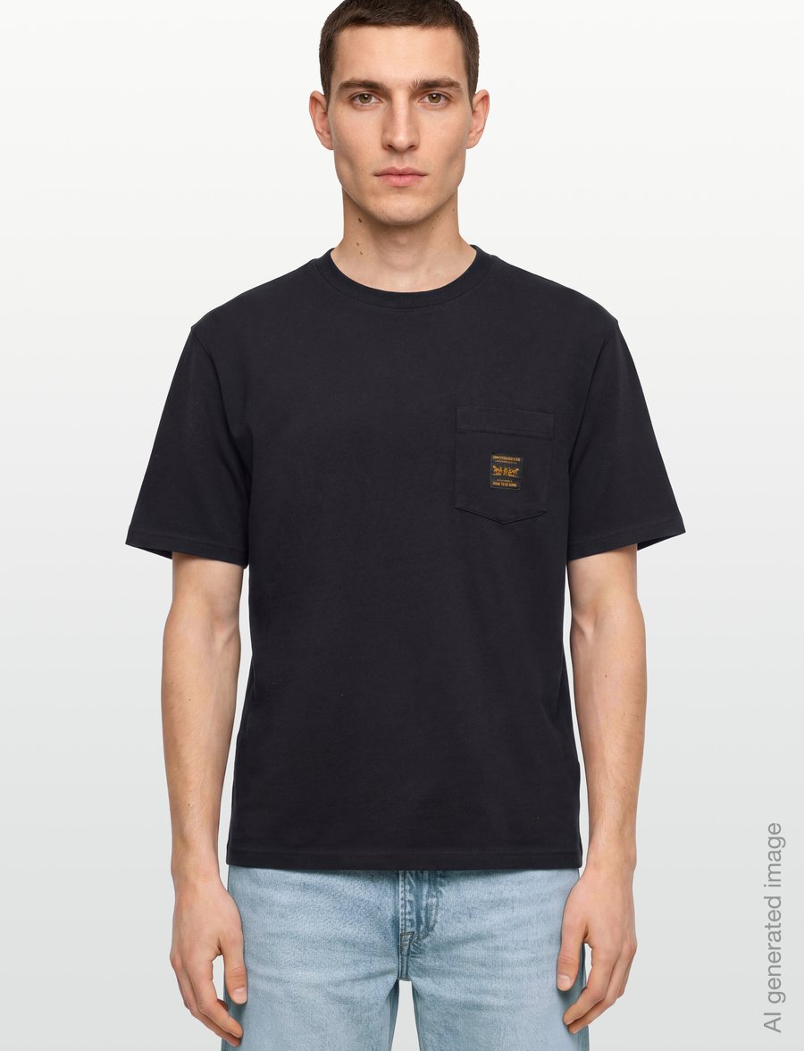 Levi's® - SS WORKWEAR PKT TEE JET BLACK - kurzärmelige t-shirts - blacks - 3