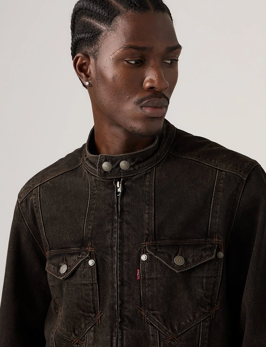 Levi's® - TWISTED MOTO JACKET MIDNIGHT T - ofodrade jeansjackor - blacks - 5