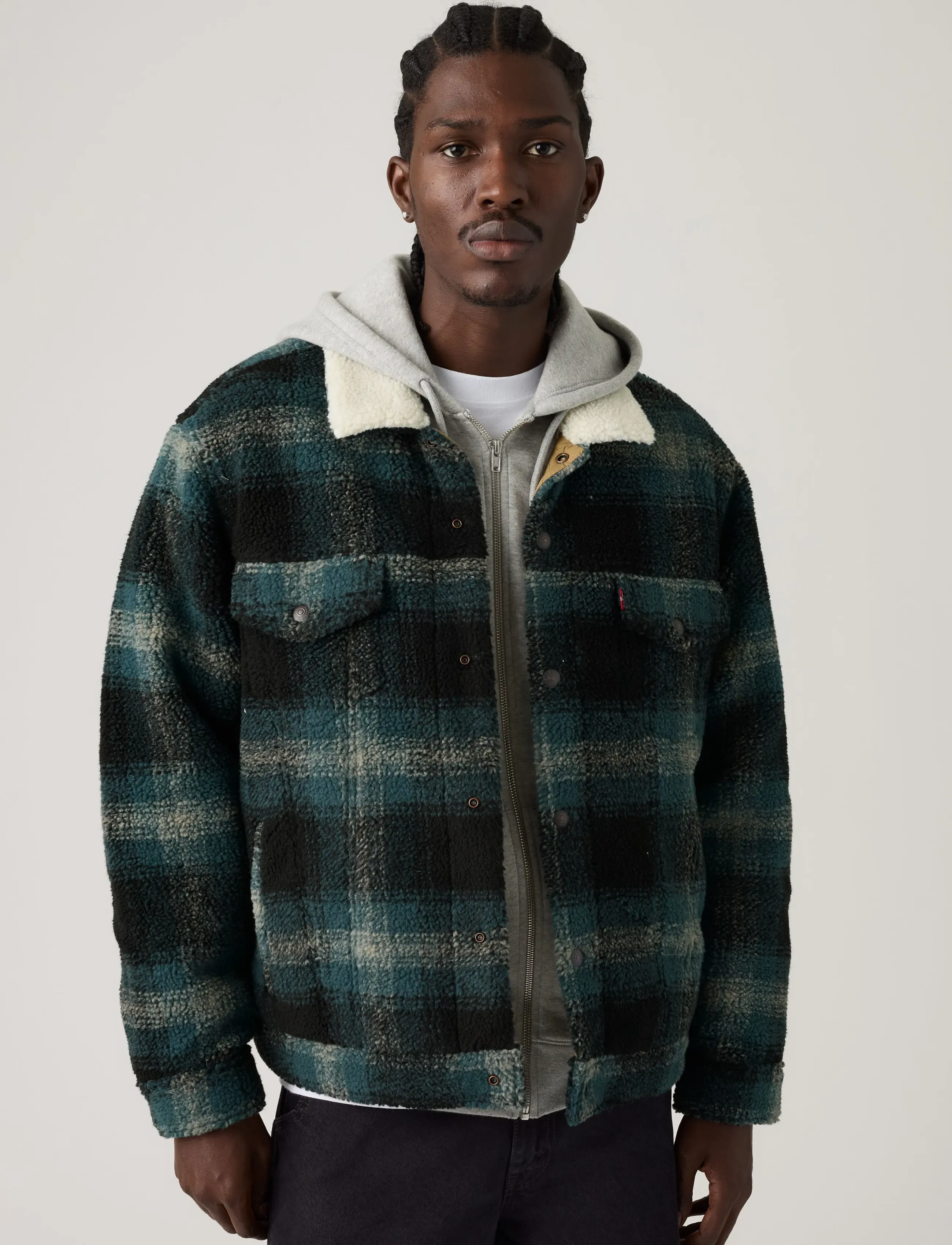Levi's® TYPE 3 EXT SHERPA TRUCKER MERL - Dunjakker - GREYS / grey
