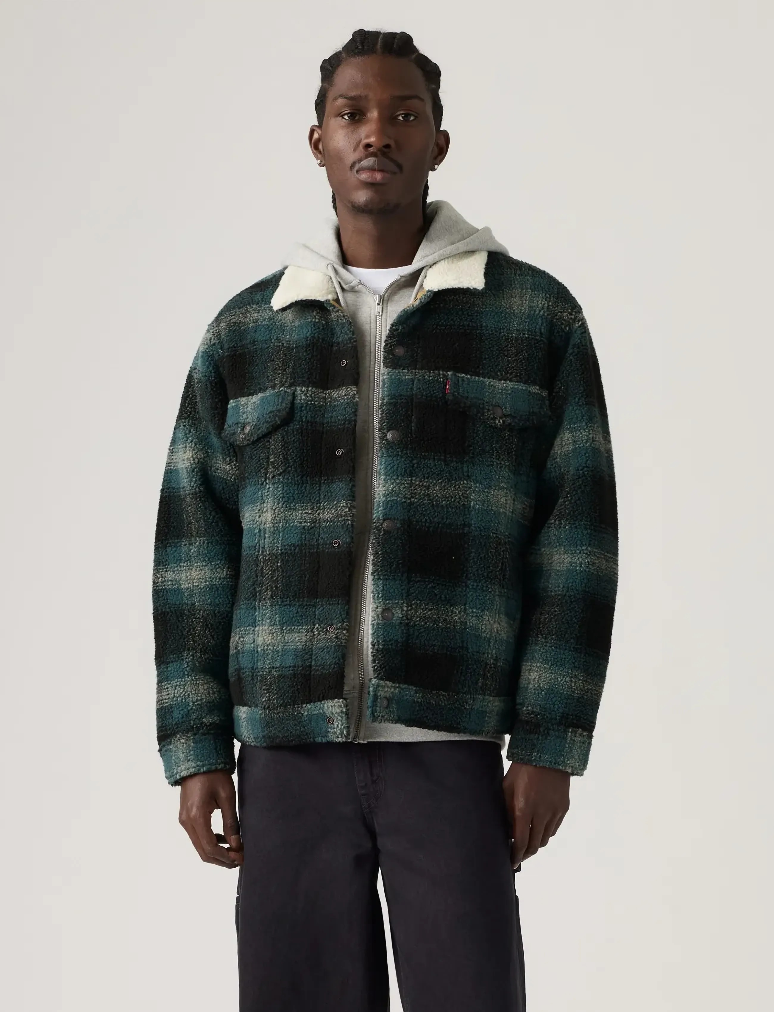 LEVIS ® Övergångsjacka 'JERO' safir / ljusgrå / svart herr – bild 3
