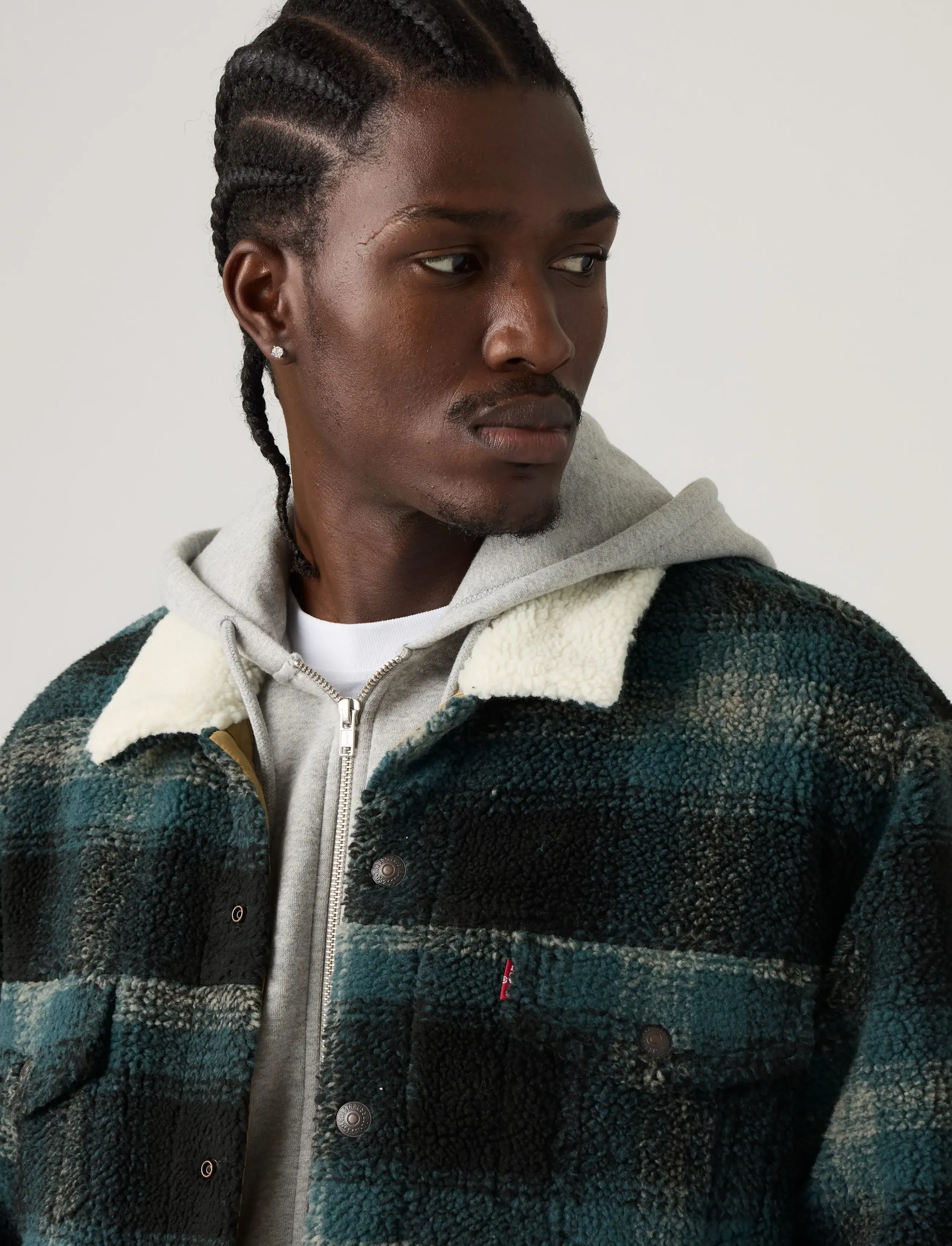 LEVIS ® Övergångsjacka 'JERO' safir / ljusgrå / svart herr – bild 5