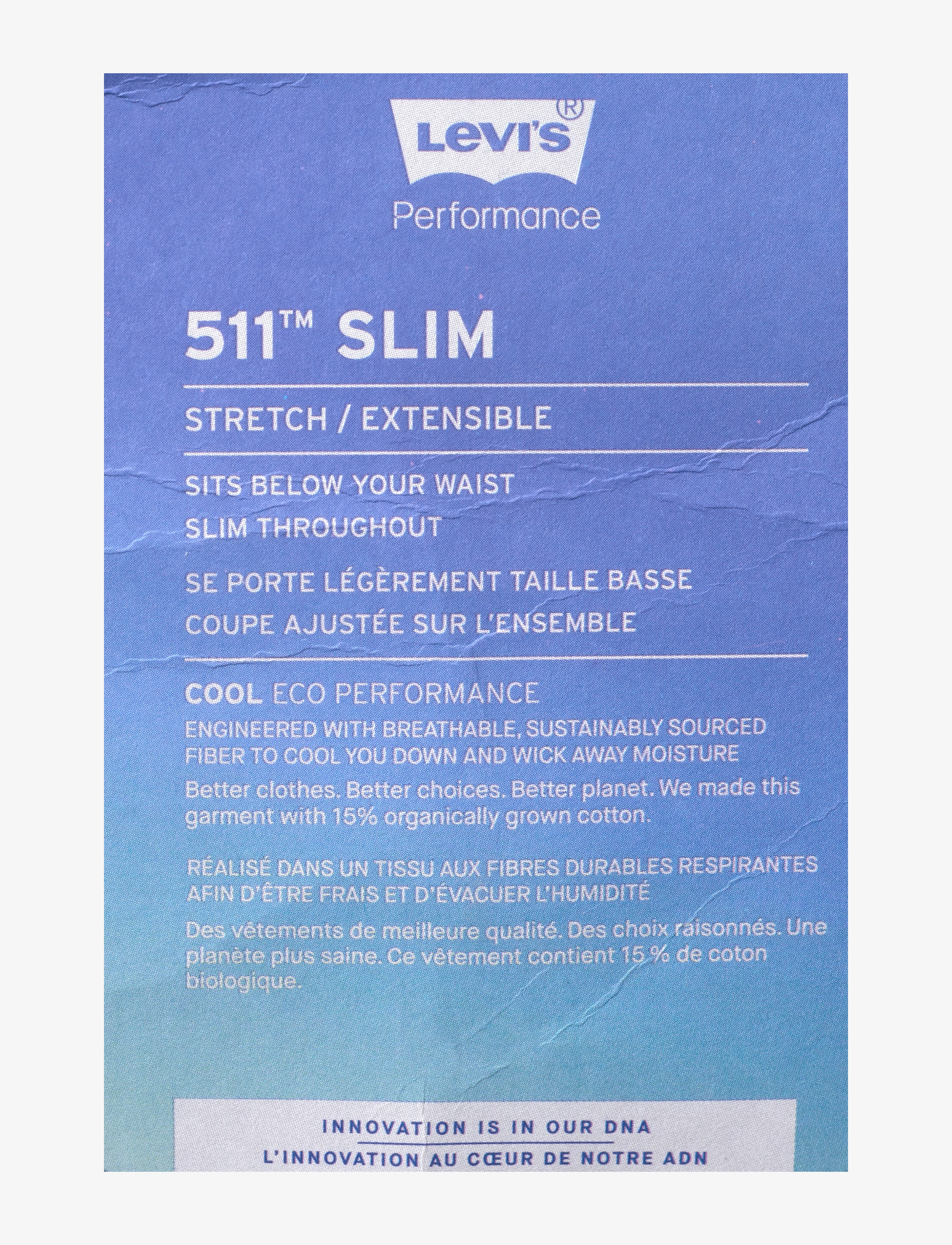 LEVI´S Men - 511 SLIM SUB ZERO COOL - med indigo - worn in - 4