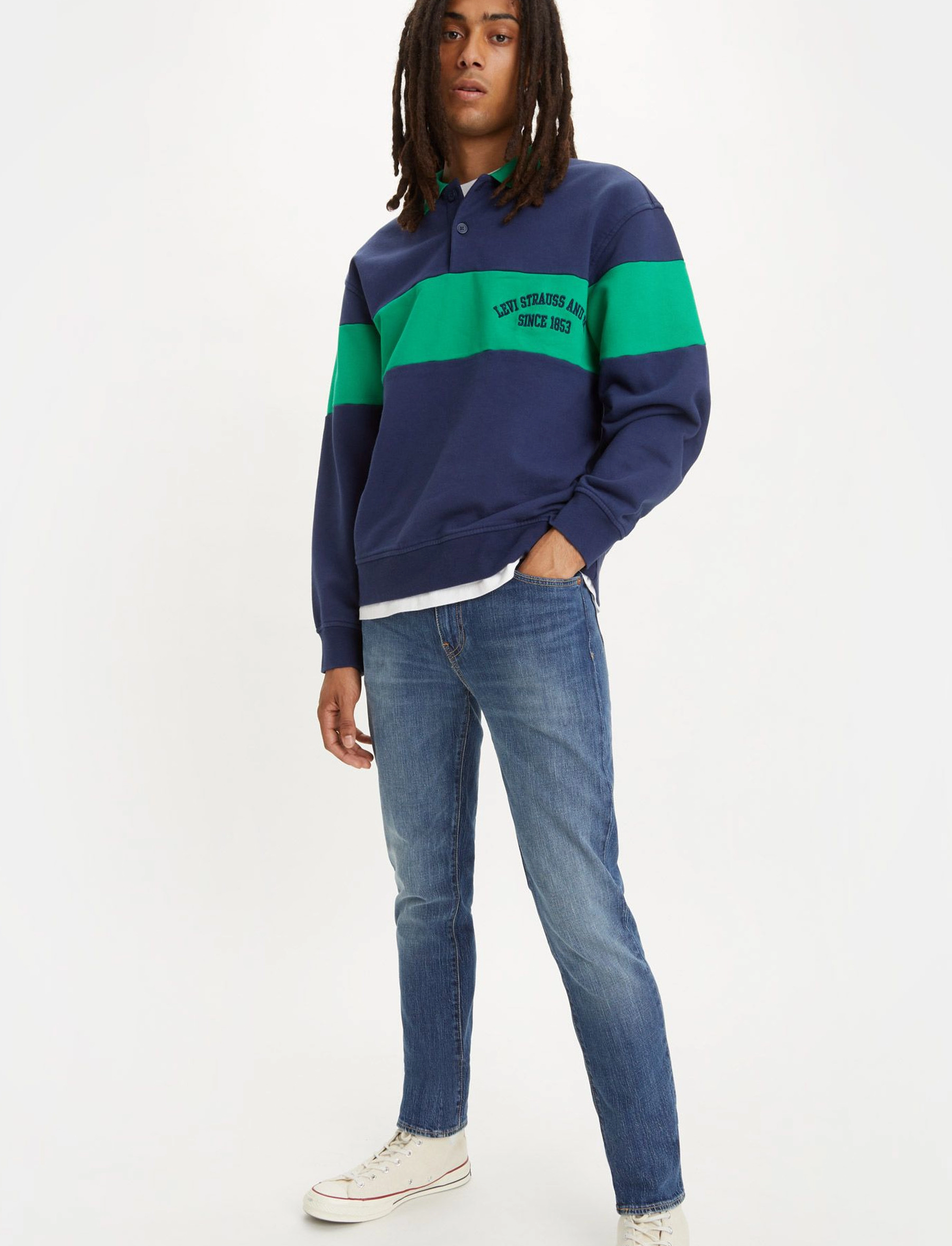 LEVI´S Men - 511 SLIM SHITAKE - med indigo - worn in - 2