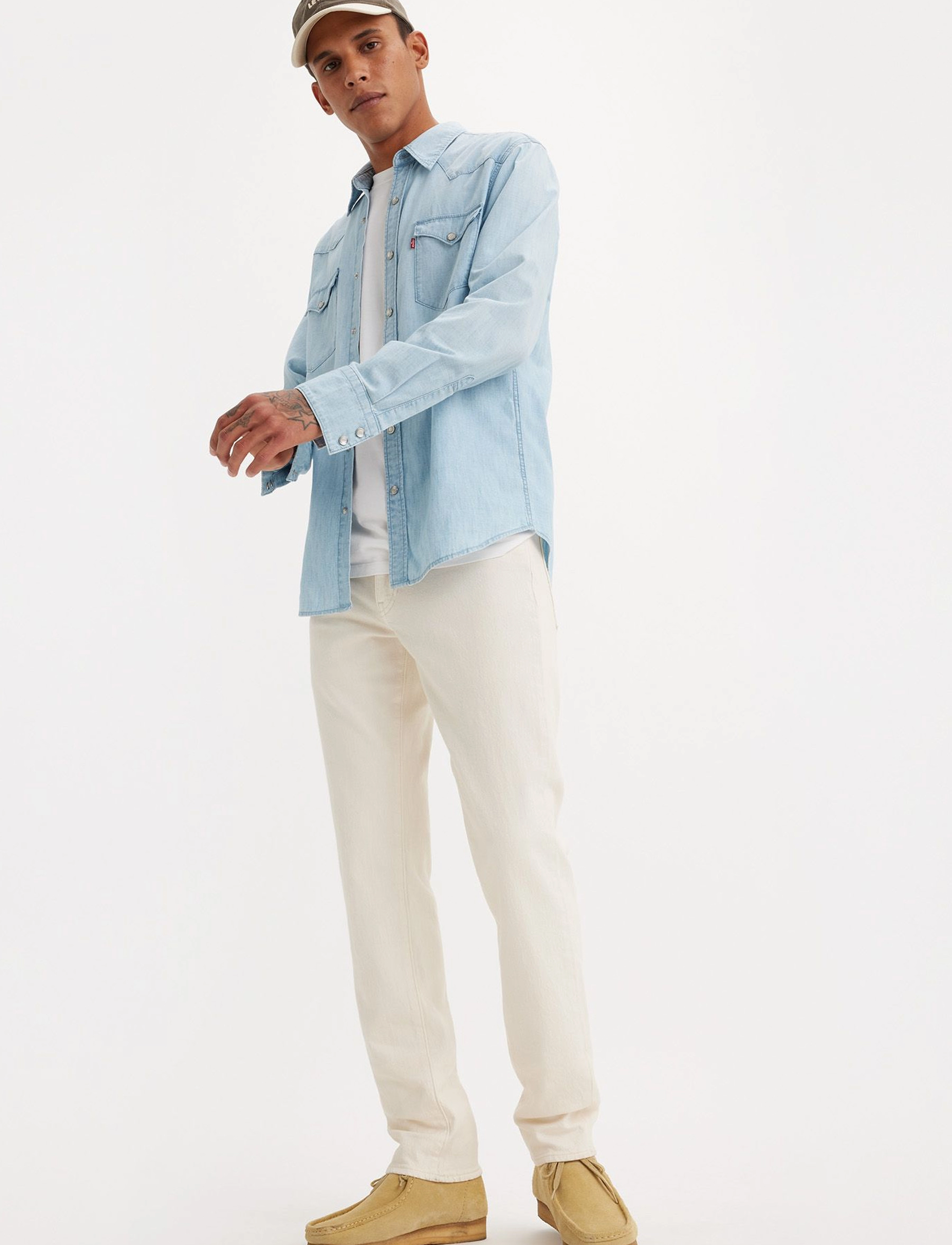 Levi's® 511 SLIM WHY SO FROSTY GD - Jeans - TANS / cream
