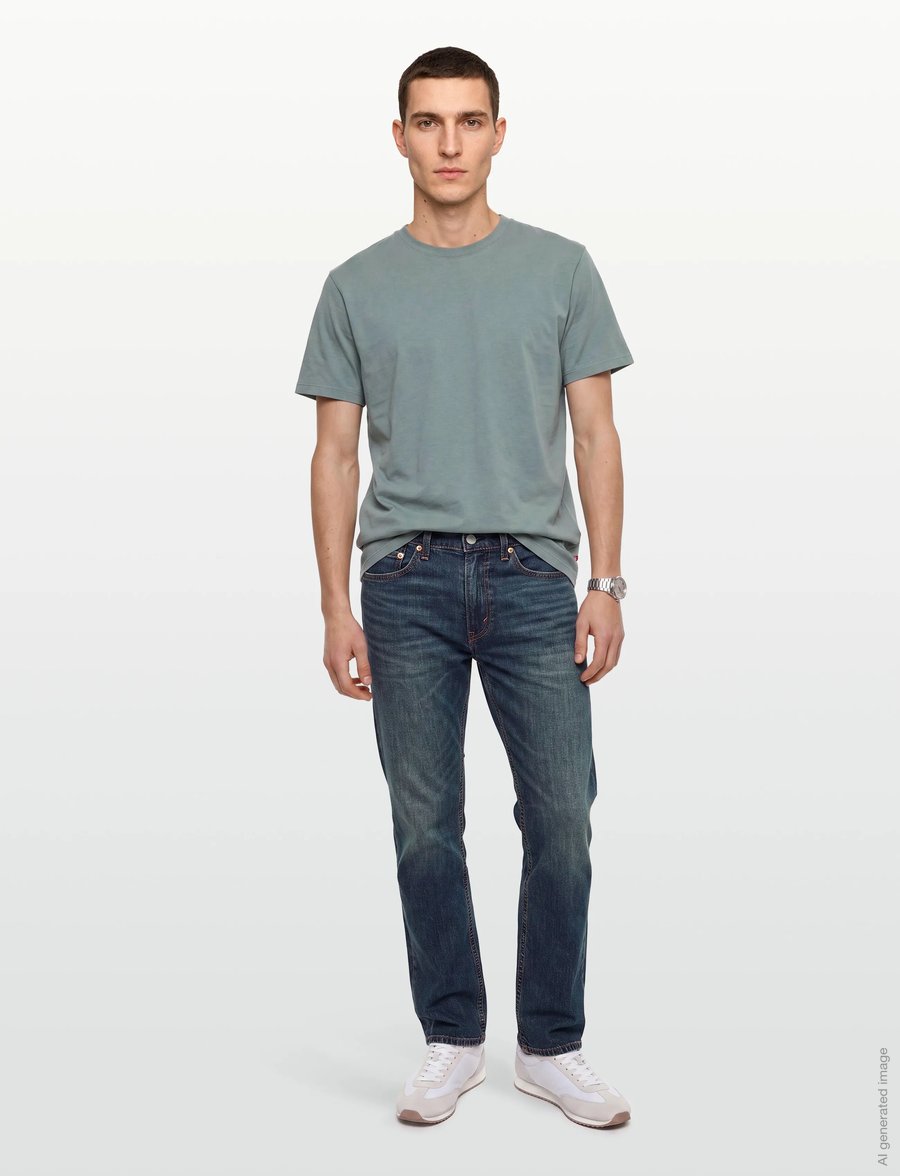 Levi's® - 511 SLIM WATERFALL COOL - slim fit jeans - med indigo - worn in - 0