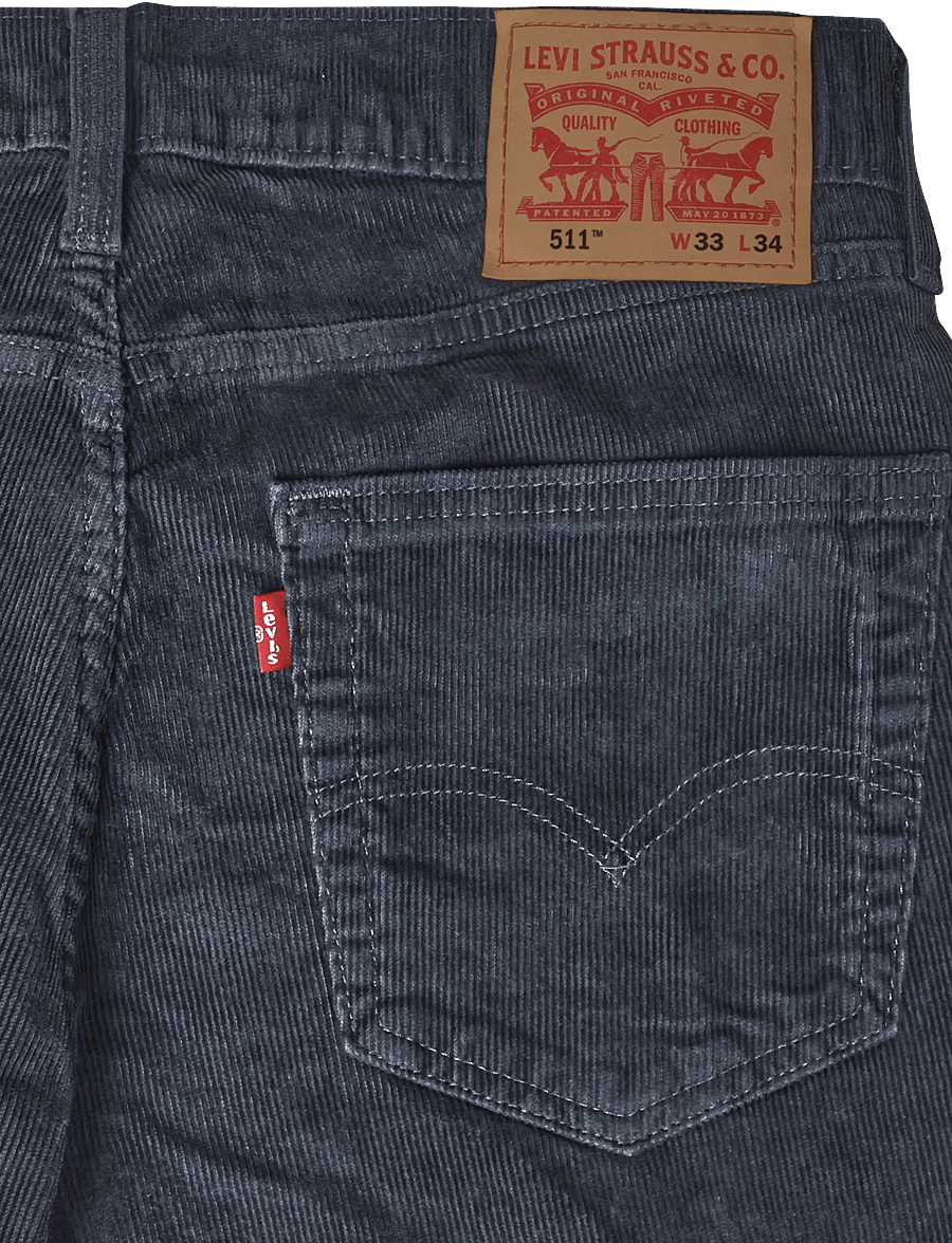 Levi's® - 511 SLIM EBONY S 14W CORD - freizeithosen - blacks - 4