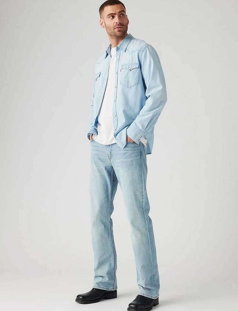 Levi's® - 527 SLIM BOOT CUT HERE WE STOP - slim jeans - med indigo - worn in - 0