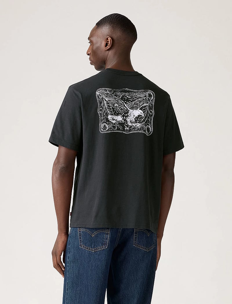 Levi's® - SS RELAXED FIT TEE EAGLE BUCKL - short-sleeved t-shirts - blacks - 3
