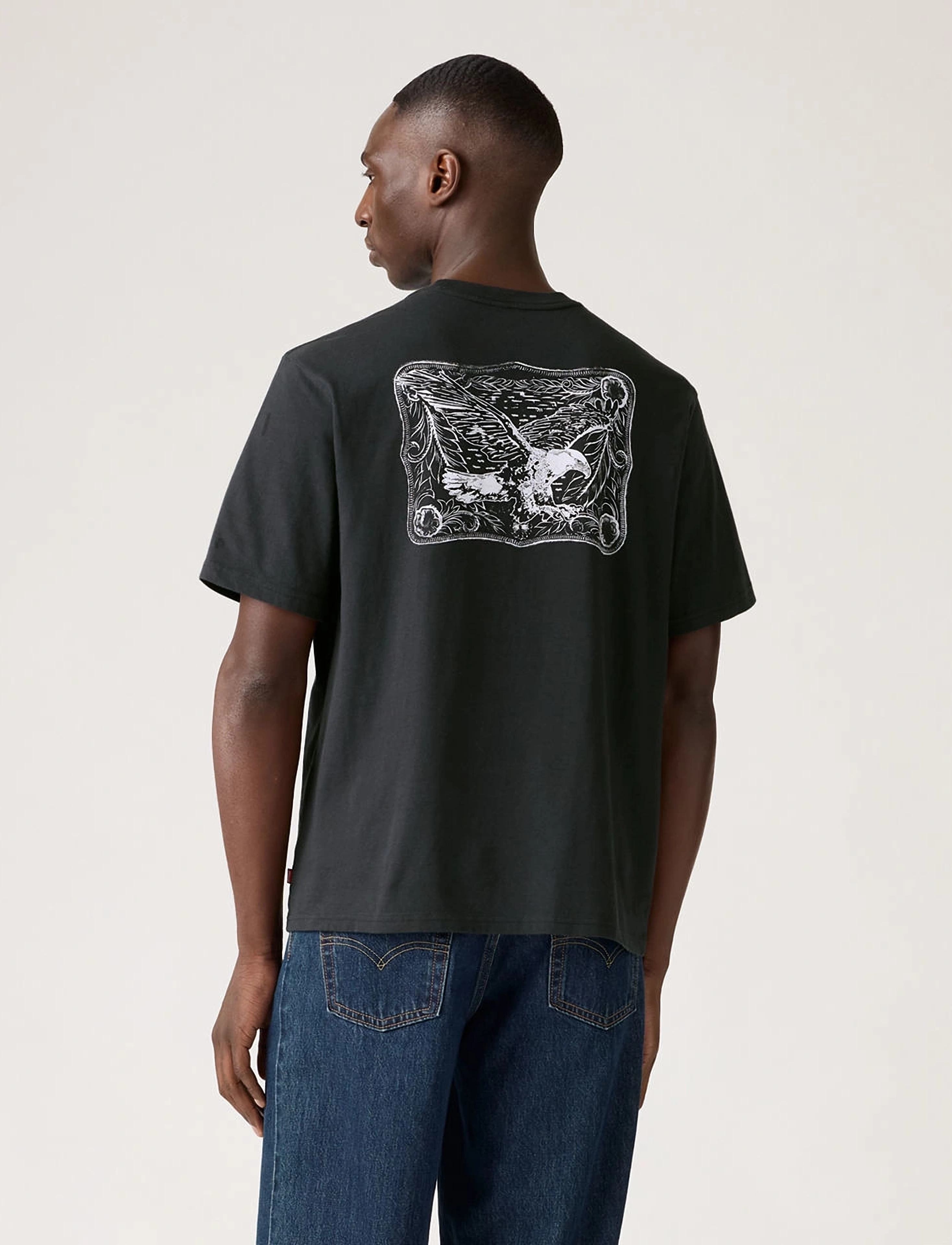 Levi's® - SS RELAXED FIT TEE EAGLE BUCKL - die niedrigsten preise - blacks - 3