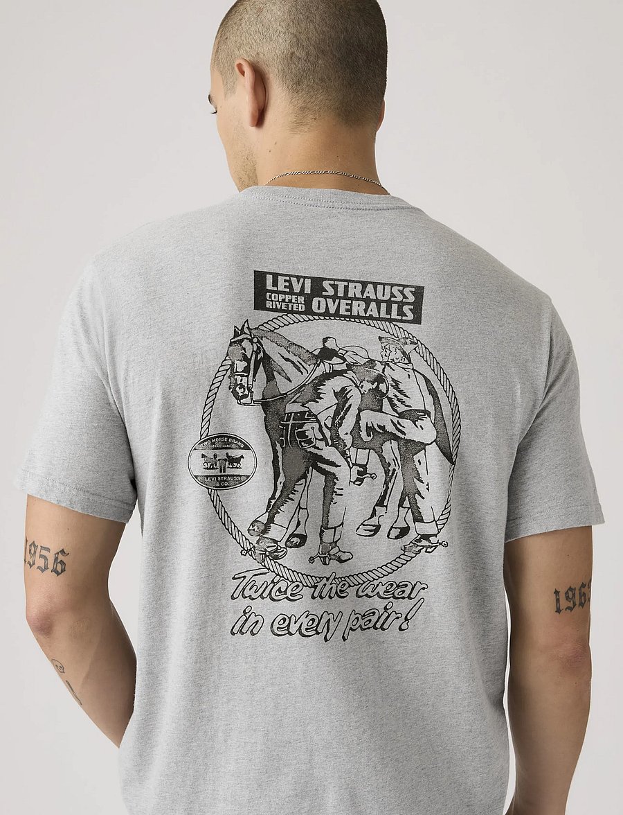 Levi's® - SS RELAXED FIT TEE ARCHIVAL OV - kurzärmelige t-shirts - greys - 5