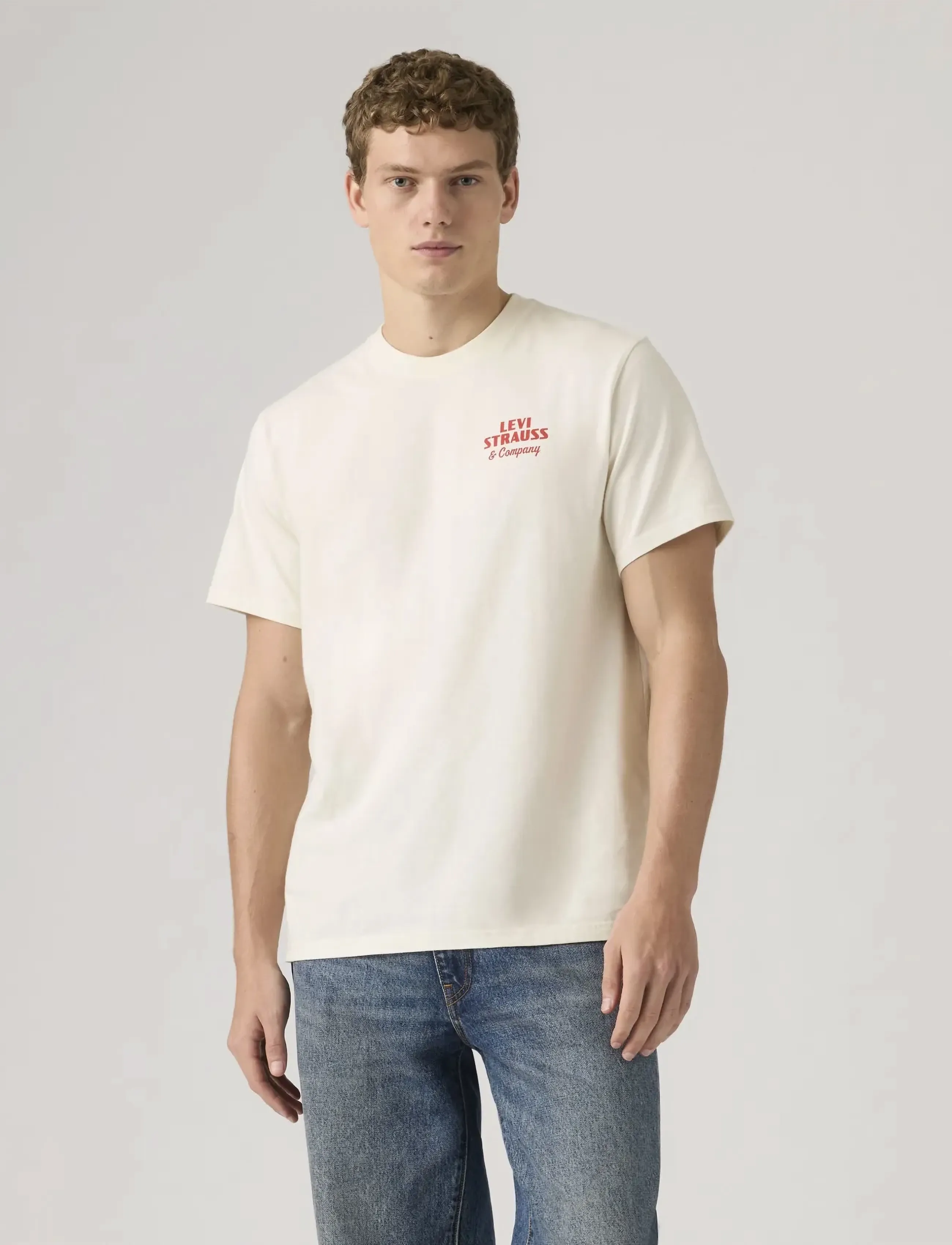 Levi's® SS RELAXED FIT TEE ARCHIVAL OV - Deals - TANS / white
