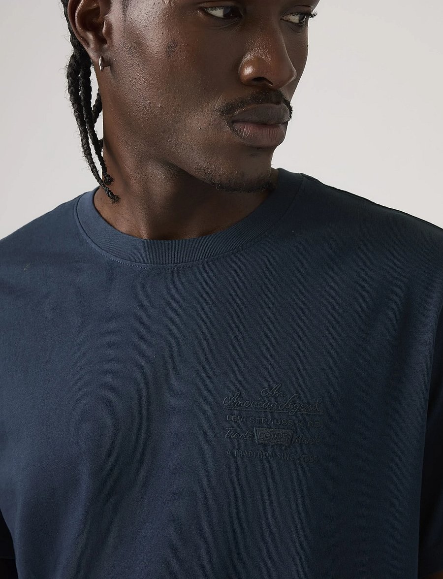 Levi's® - SS RELAXED FIT TEE LEVIS AMERI - lyhythihaiset - blues - 4