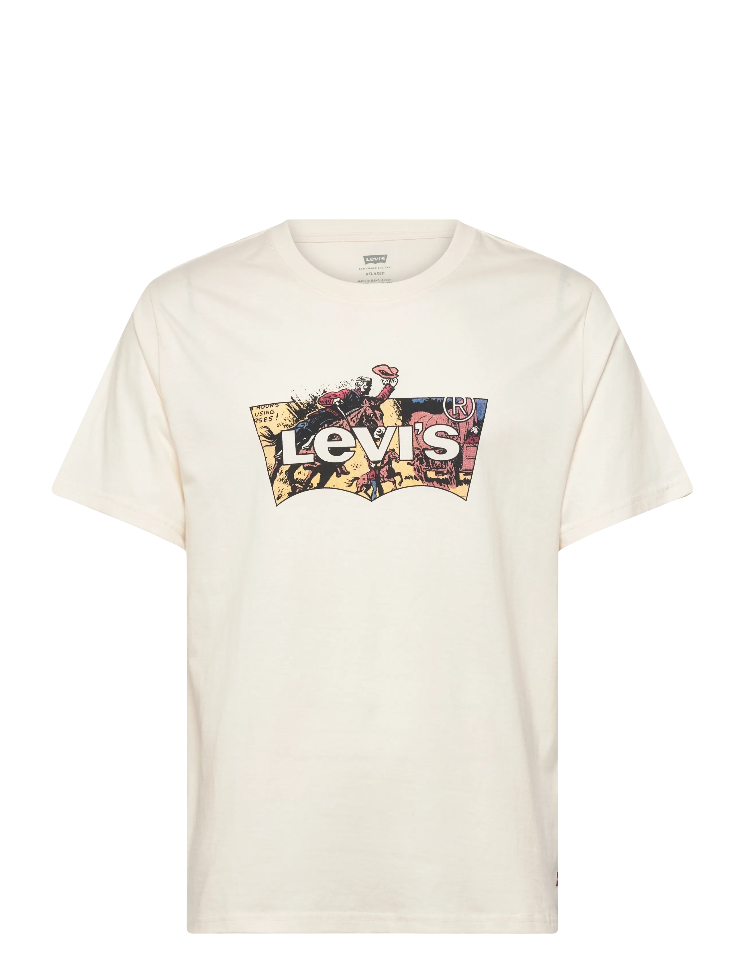 Levi's® SS RELAXED FIT TEE COWBOY BW F - Drabužiai - TANS / cream