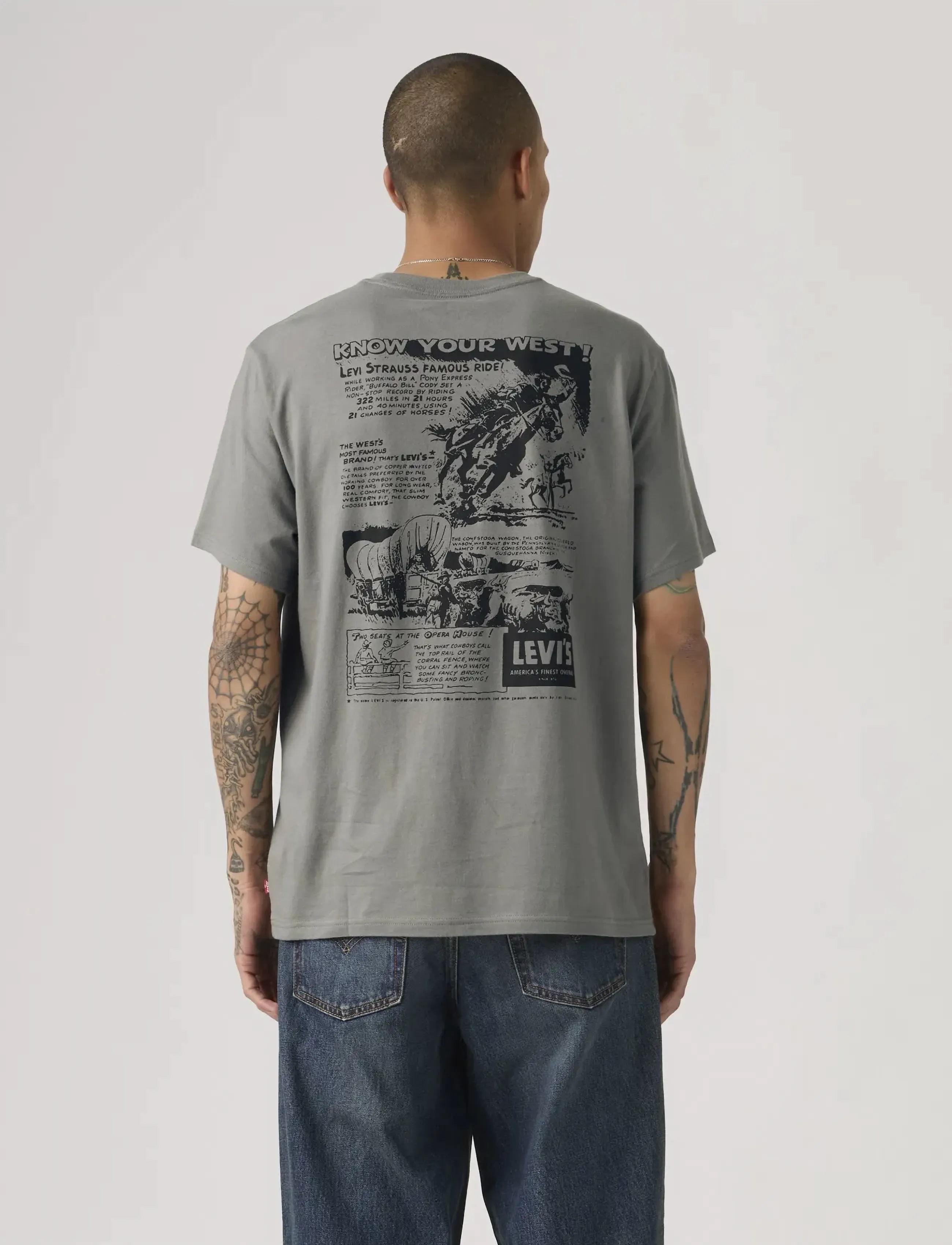 Levi's® - SS RELAXED FIT TEE KNOW YOUR W - lühikeste varrukatega särgid - greys - 3