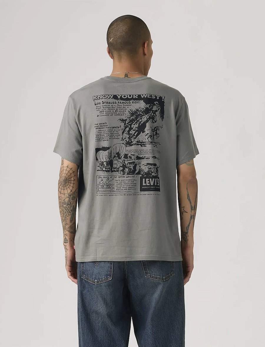 Levi's® - SS RELAXED FIT TEE KNOW YOUR W - kurzarmhemden - greys - 3