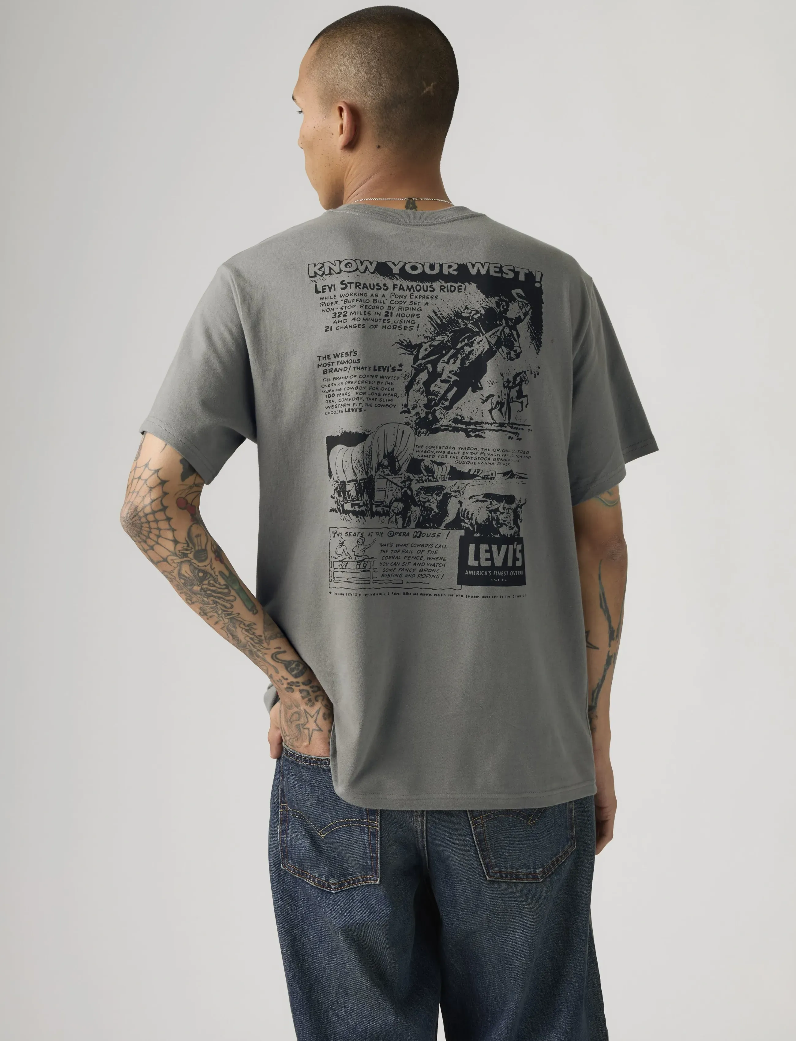 Levi's® - SS RELAXED FIT TEE KNOW YOUR W - kortermede skjorter - greys - 5