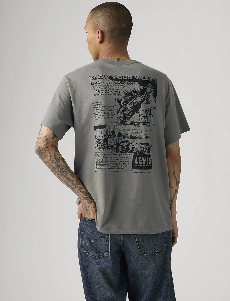 Levi's® - SS RELAXED FIT TEE KNOW YOUR W - kurzarmhemden - greys - 5