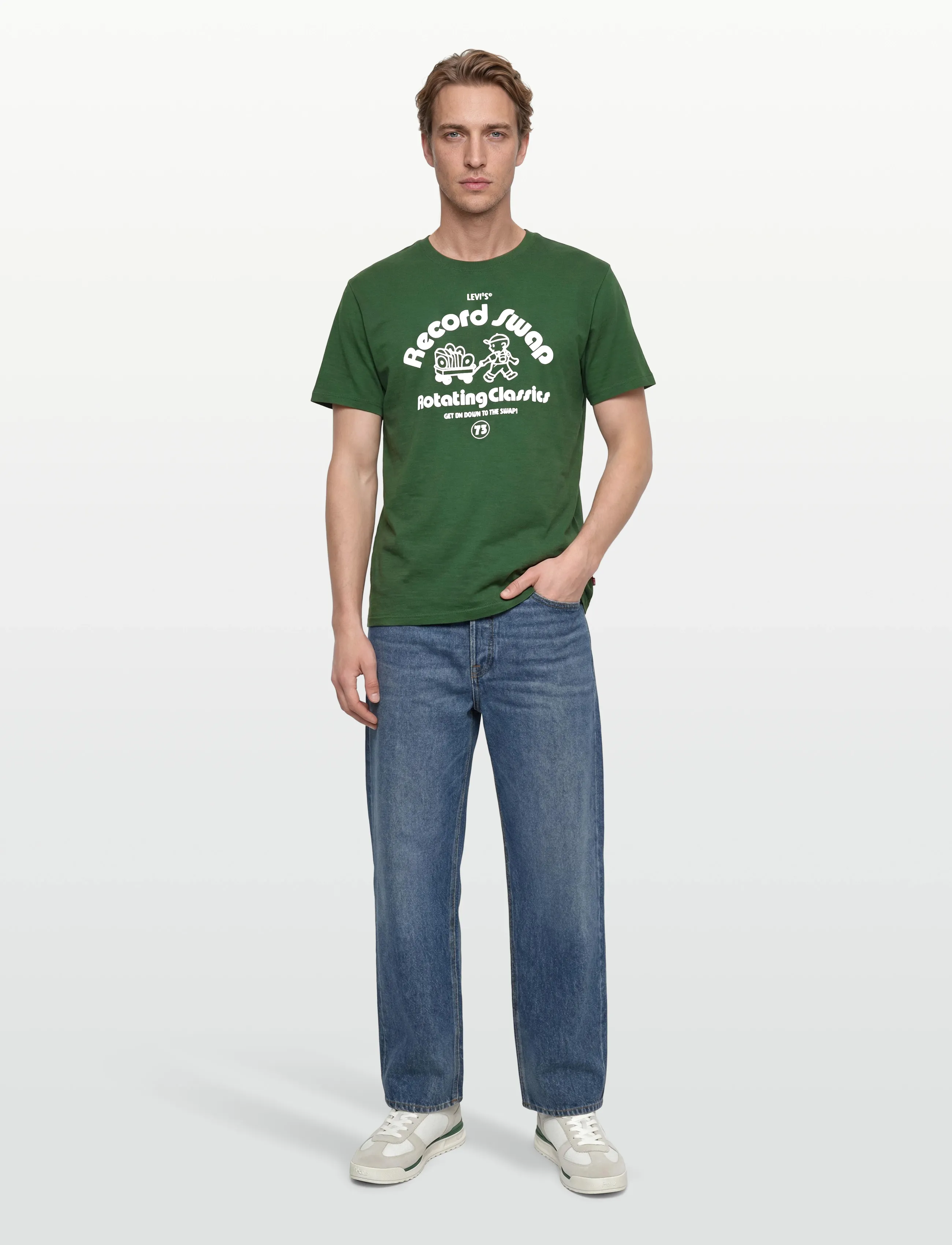 Levi's Ss Relaxed Fit Tee Levis Recor, XL, Green, T-Shirts > Kortærmede, Herre
