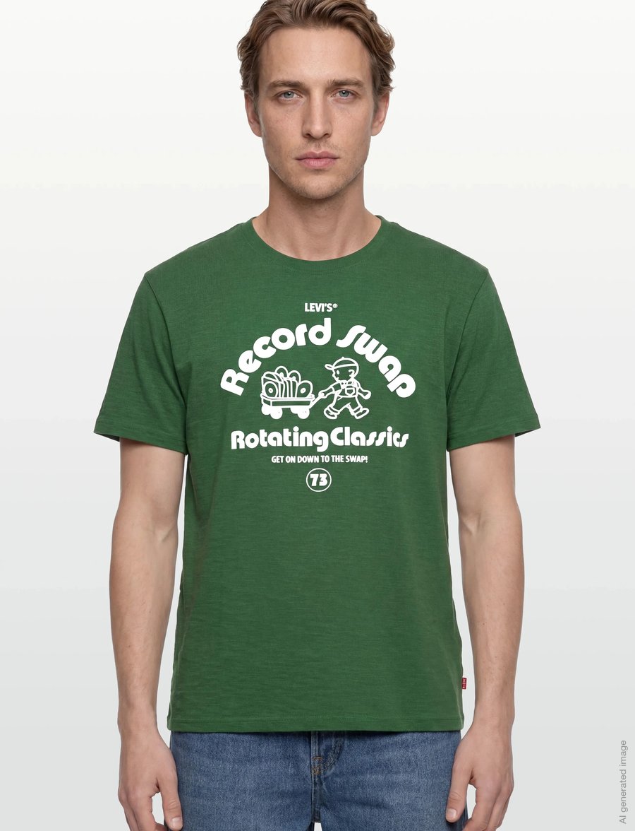 Levi's® - SS RELAXED FIT TEE LEVIS RECOR - kurzärmelig - greens - 3