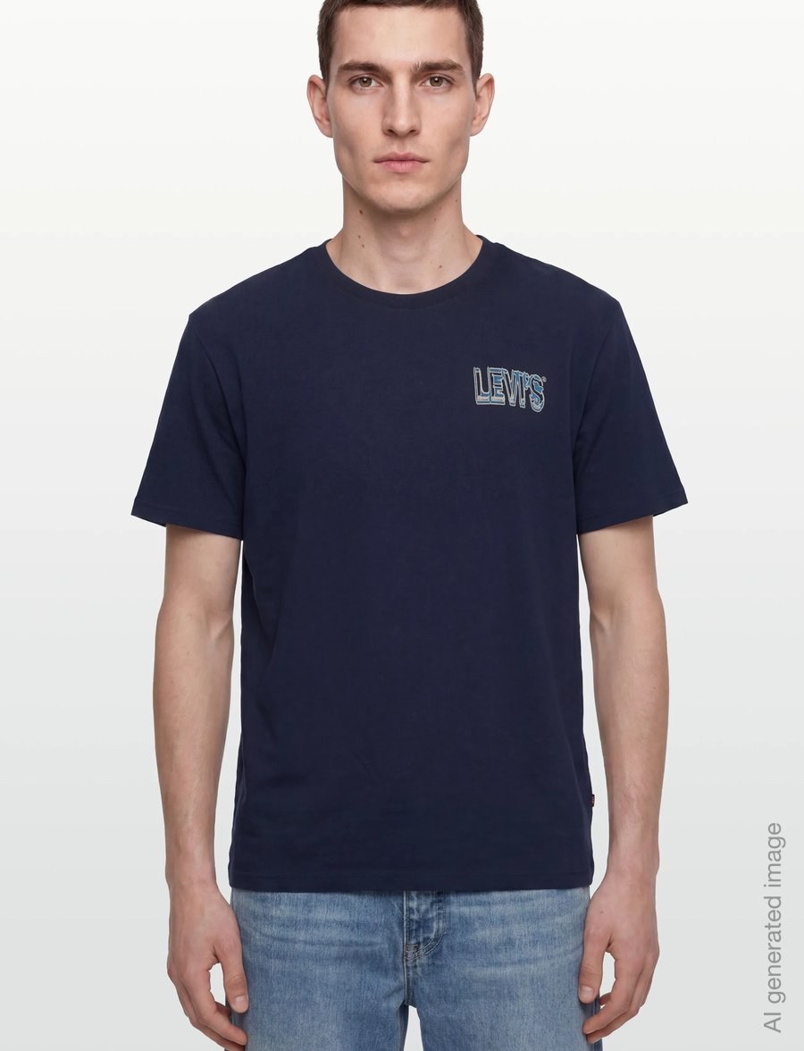Levi's® - SS RELAXED FIT TEE ABSTRACT GL - kortärmade t-shirts - blues - 3