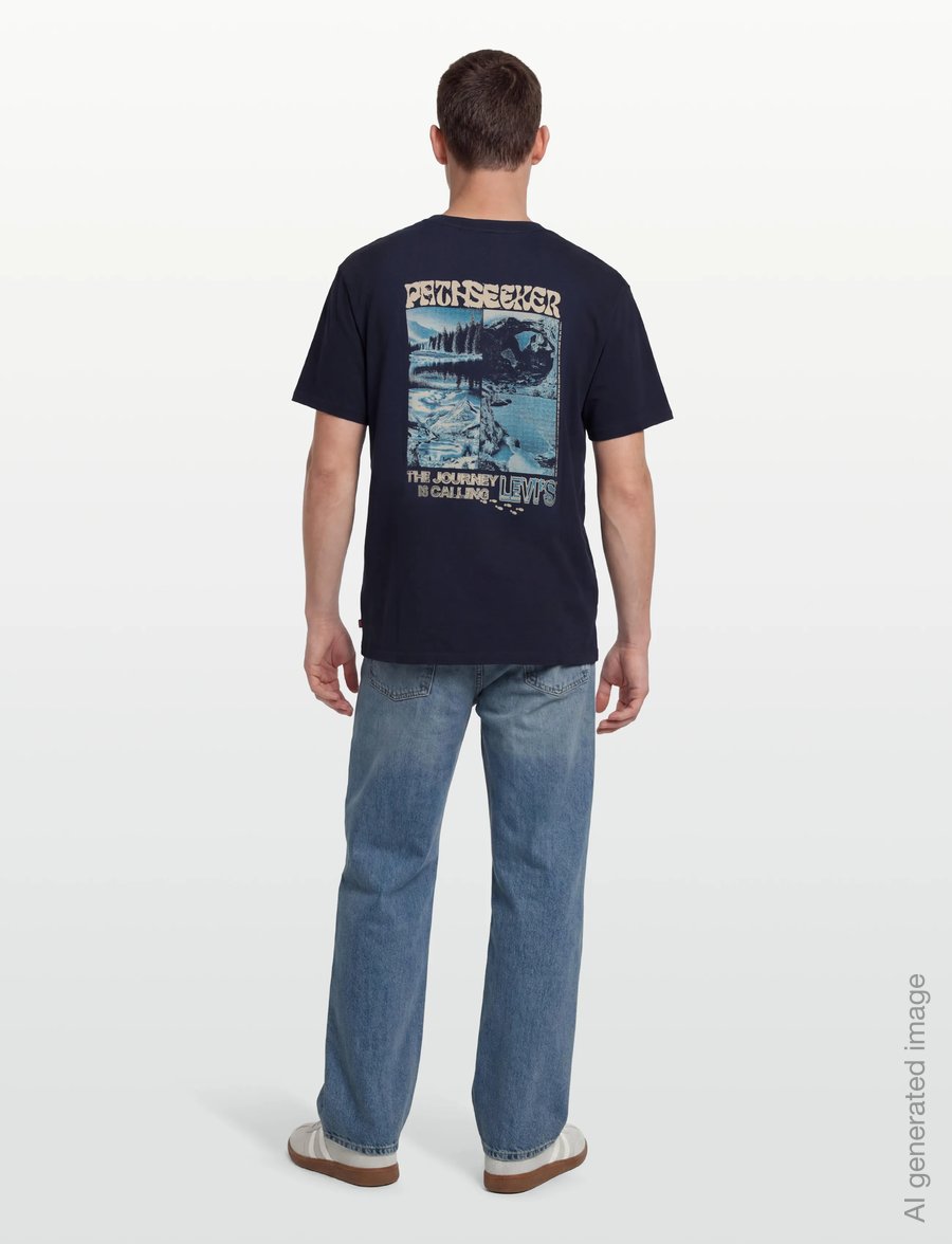 Levi's® - SS RELAXED FIT TEE ABSTRACT GL - kortärmade t-shirts - blues - 4