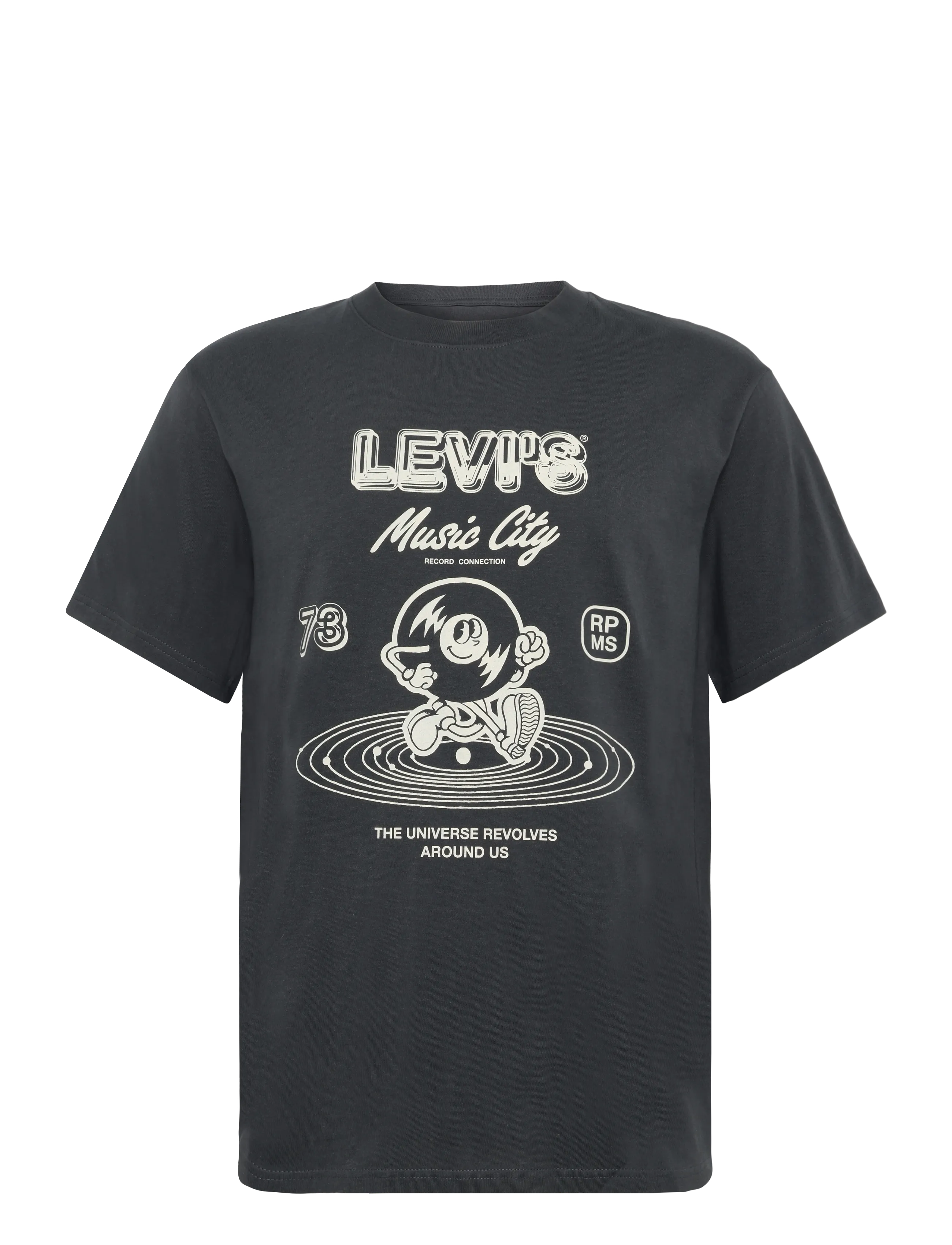 Levi's® SS RELAXED FIT TEE MUSIC CITY - Tøj - BLACKS / black