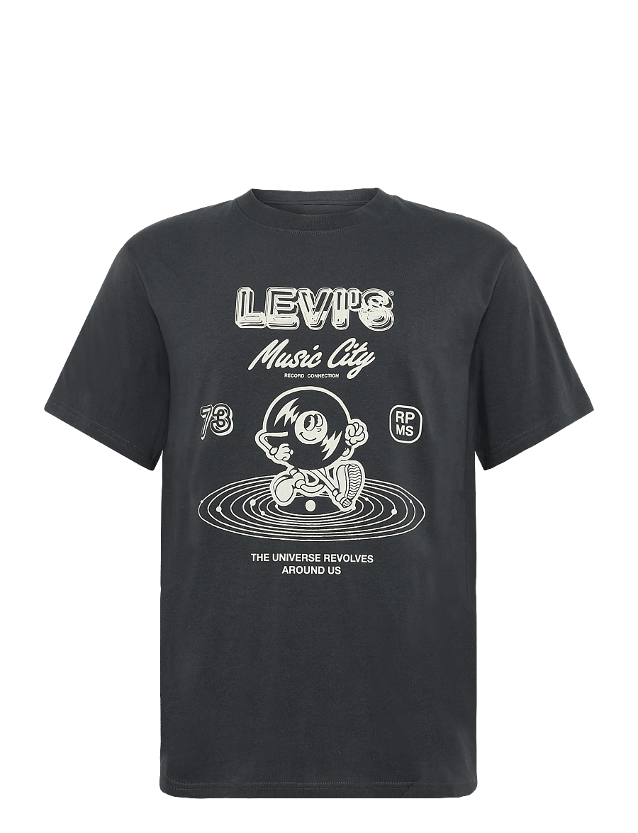 Levi's® - SS RELAXED FIT TEE MUSIC CITY - kortærmede t-shirts - blacks - 0