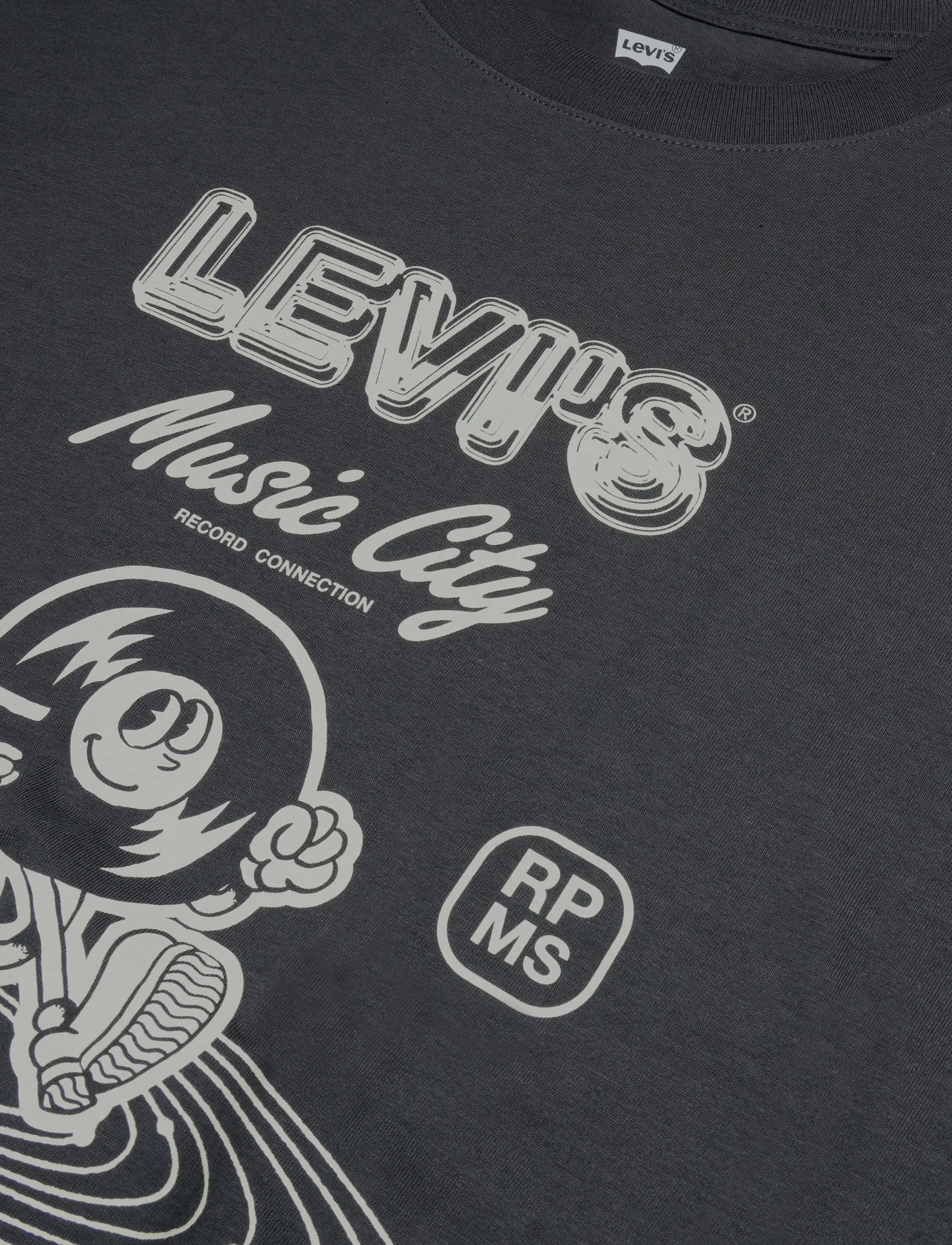 Levi's® - SS RELAXED FIT TEE MUSIC CITY - kortærmede t-shirts - blacks - 2