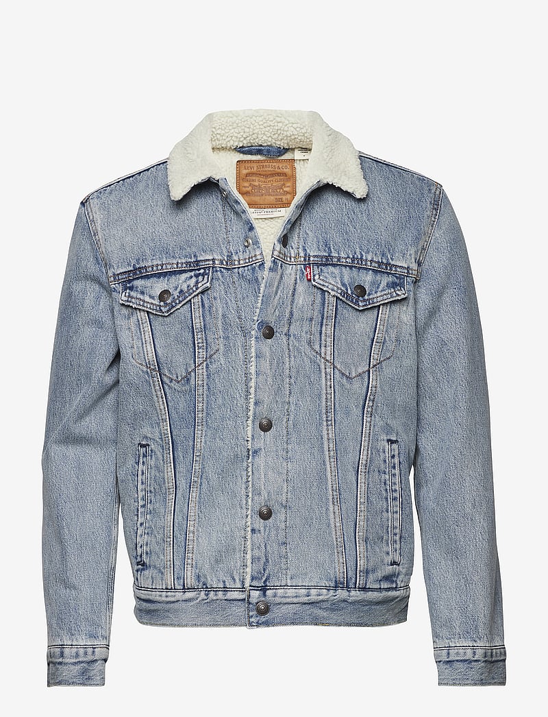 Levi's® - TYPE 3 SHERPA TRUCKER STONEBRI - gefütterte denimjacken - med indigo - worn in - 1