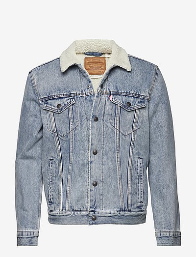 Levi's® TYPE 3 SHERPA TRUCKER STONEBRI - Levi's® - MED INDIGO - WORN IN / blue