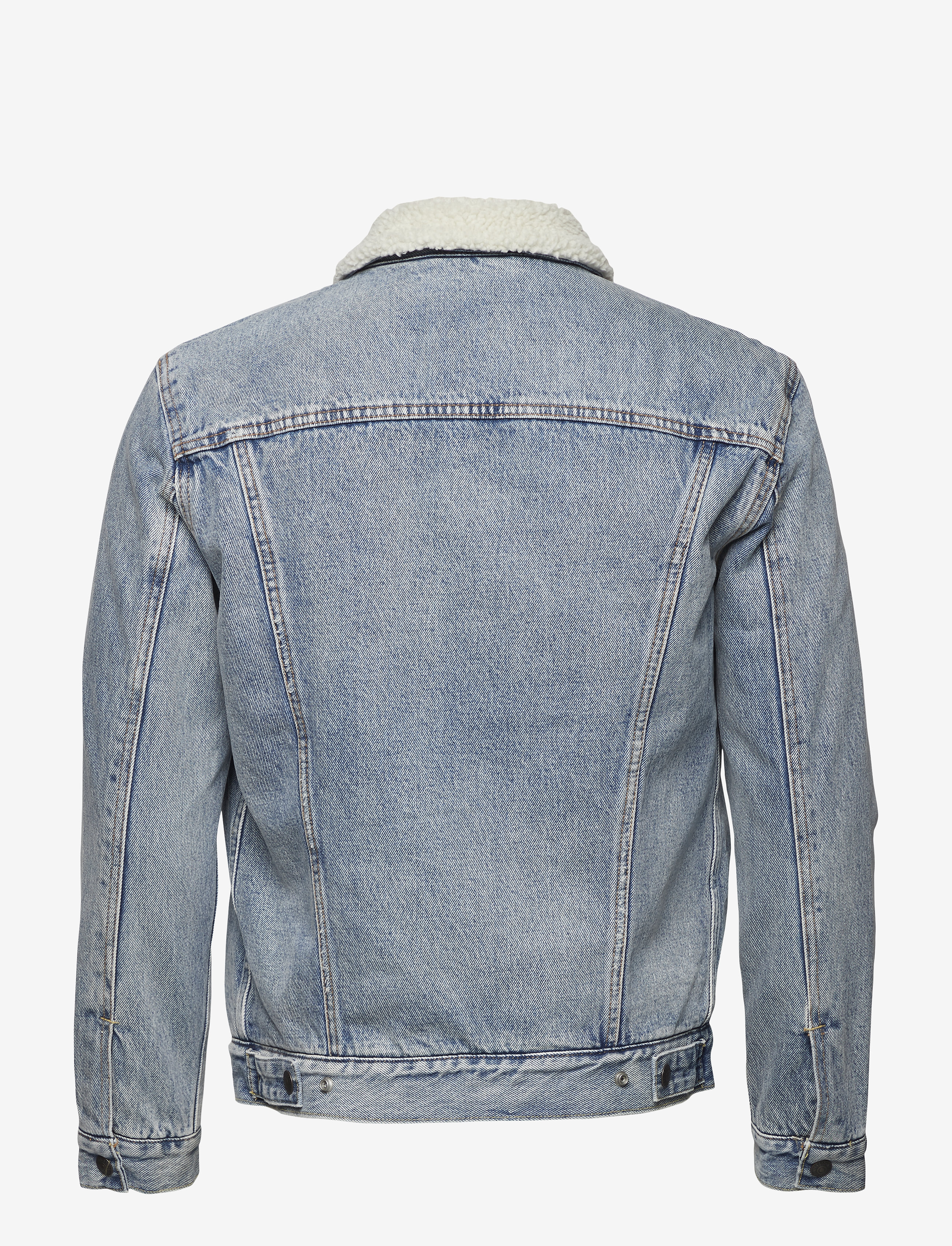 Levi's® - TYPE 3 SHERPA TRUCKER STONEBRI - forede denimjakker - med indigo - worn in - 3
