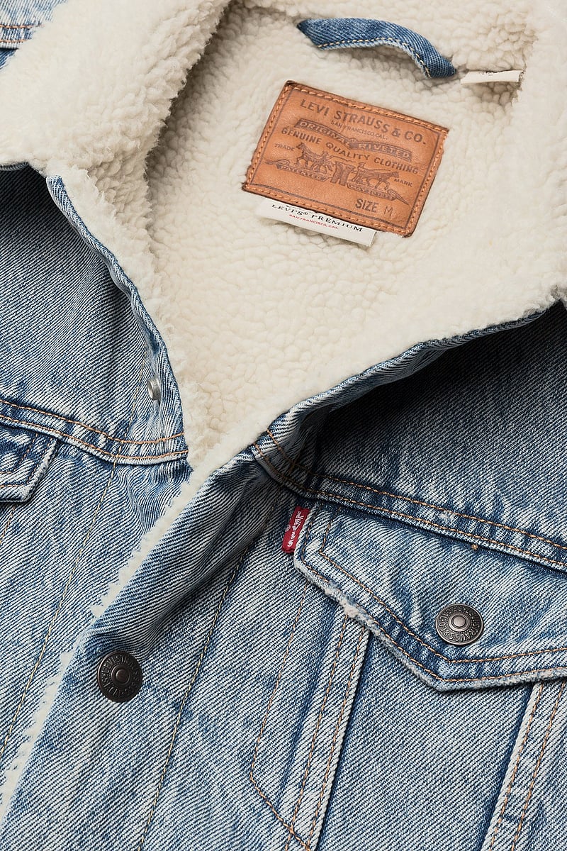 Levi's® - TYPE 3 SHERPA TRUCKER STONEBRI - gefütterte denimjacken - med indigo - worn in - 5