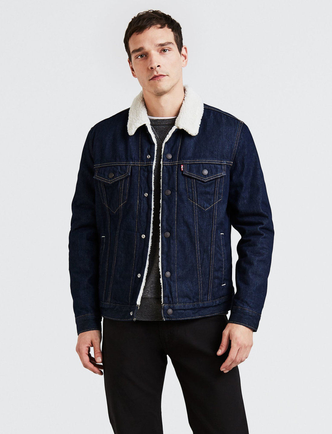 Levi type 3 sherpa top trucker jacket