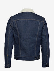 LEVI´S Men - TYPE 3 SHERPA TRUCKER ROCKRIDG - spring jackets - med indigo - worn in - 2