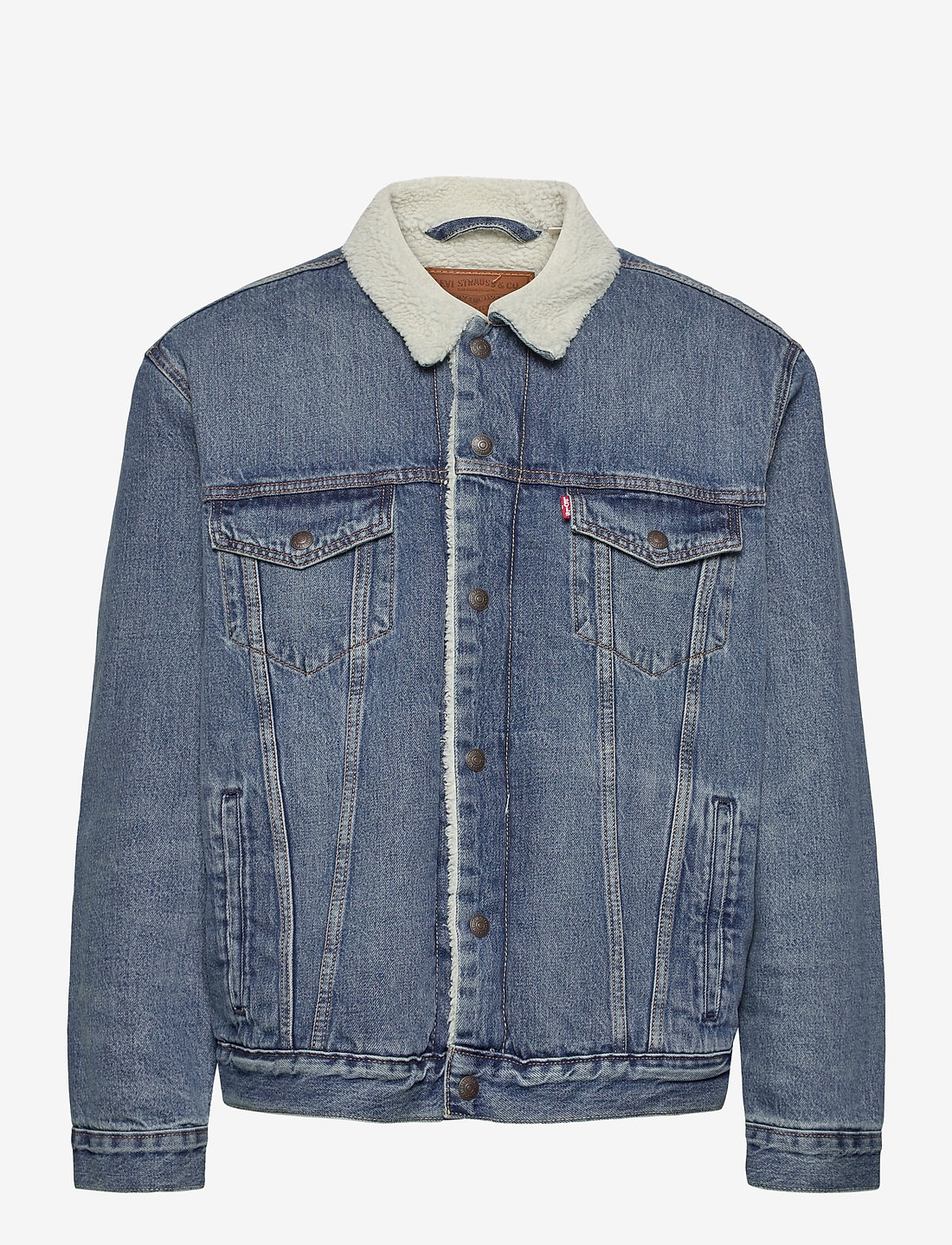 Levis sherpa 2025 jacket indigo