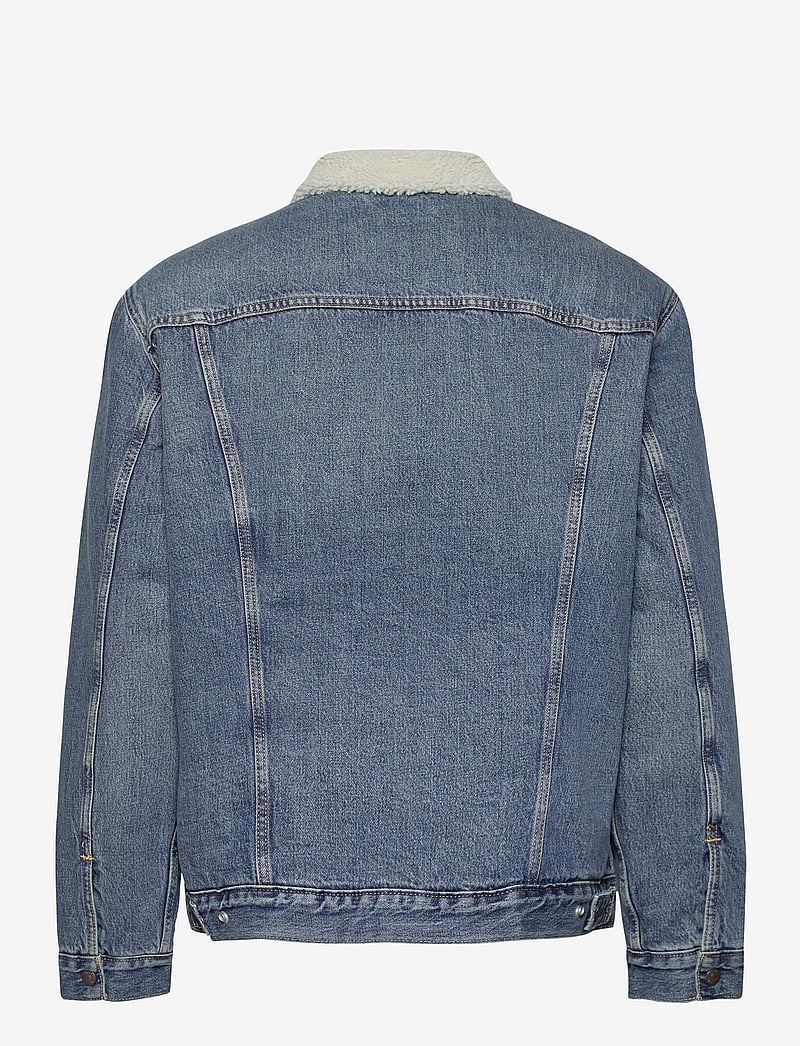 Levi's® - TYPE 3 SHERPA TRUCKER FABLE SH - lined denim jackets - med indigo - worn in - 2