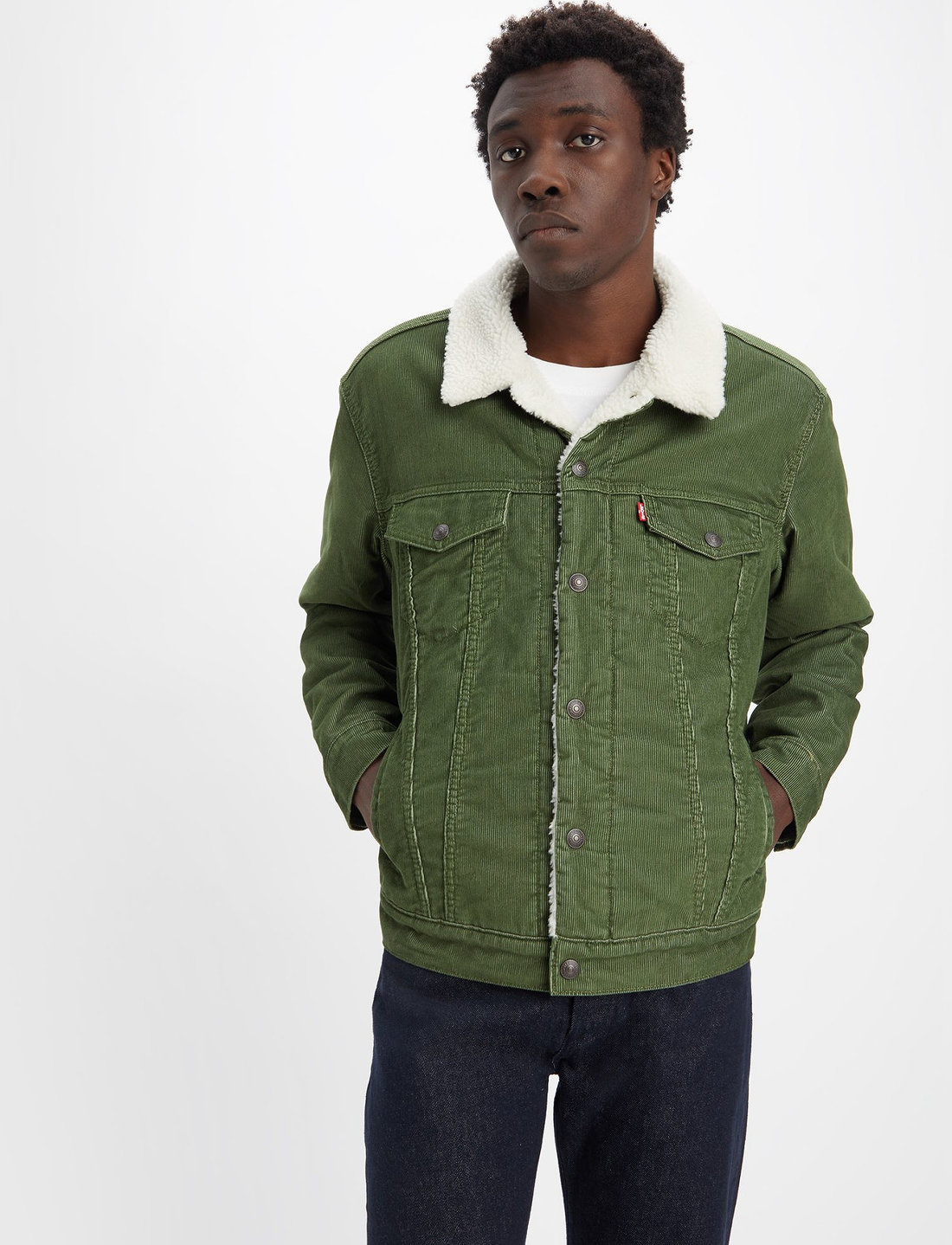 LEVI S Men Type 3 Sherpa Trucker Sea Moss 125 . Buy Padded