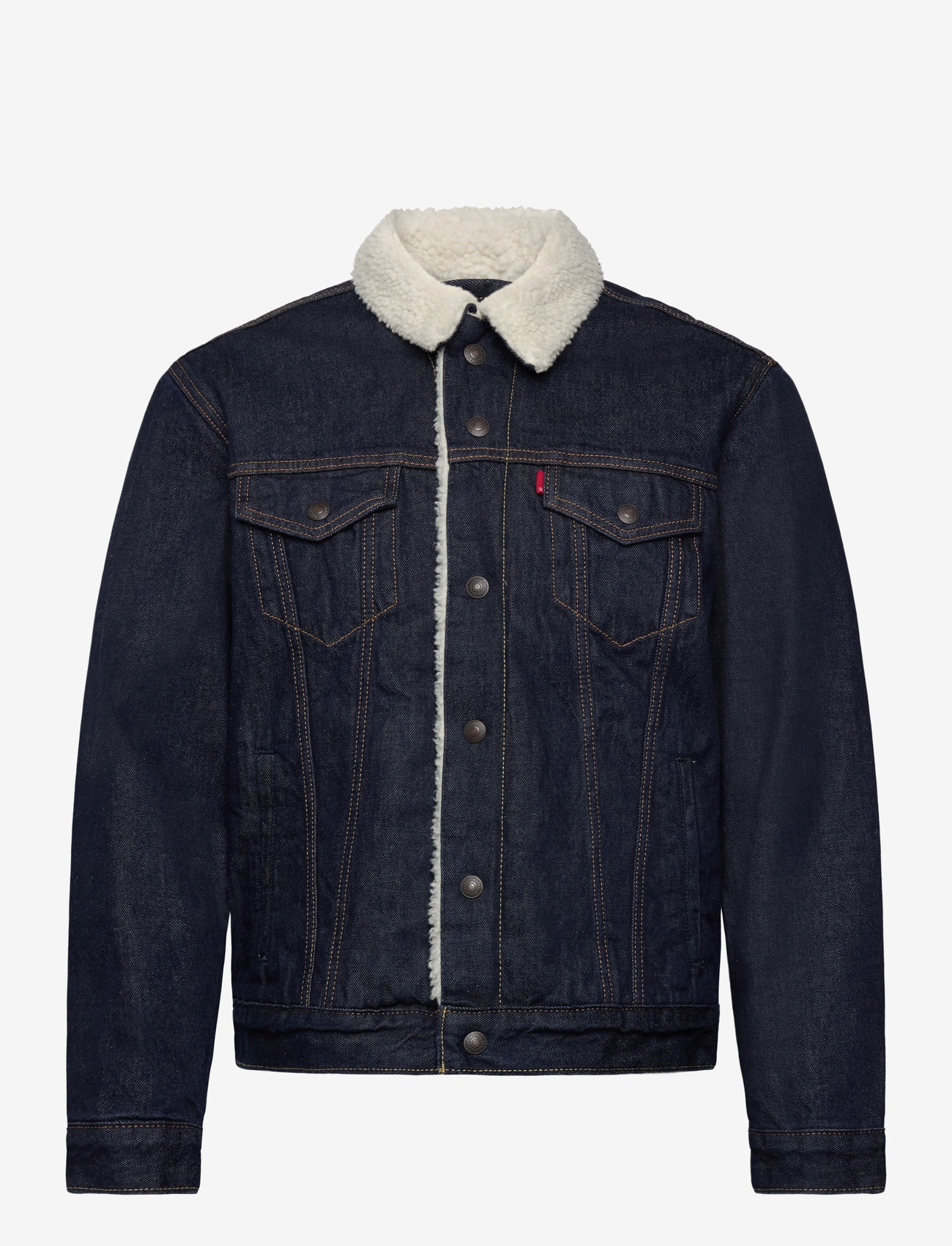 Levi's® - TYPE 3 SHERPA TRUCKER GIVE IT - fodrade jeansjackor - dark indigo - flat finish - 1