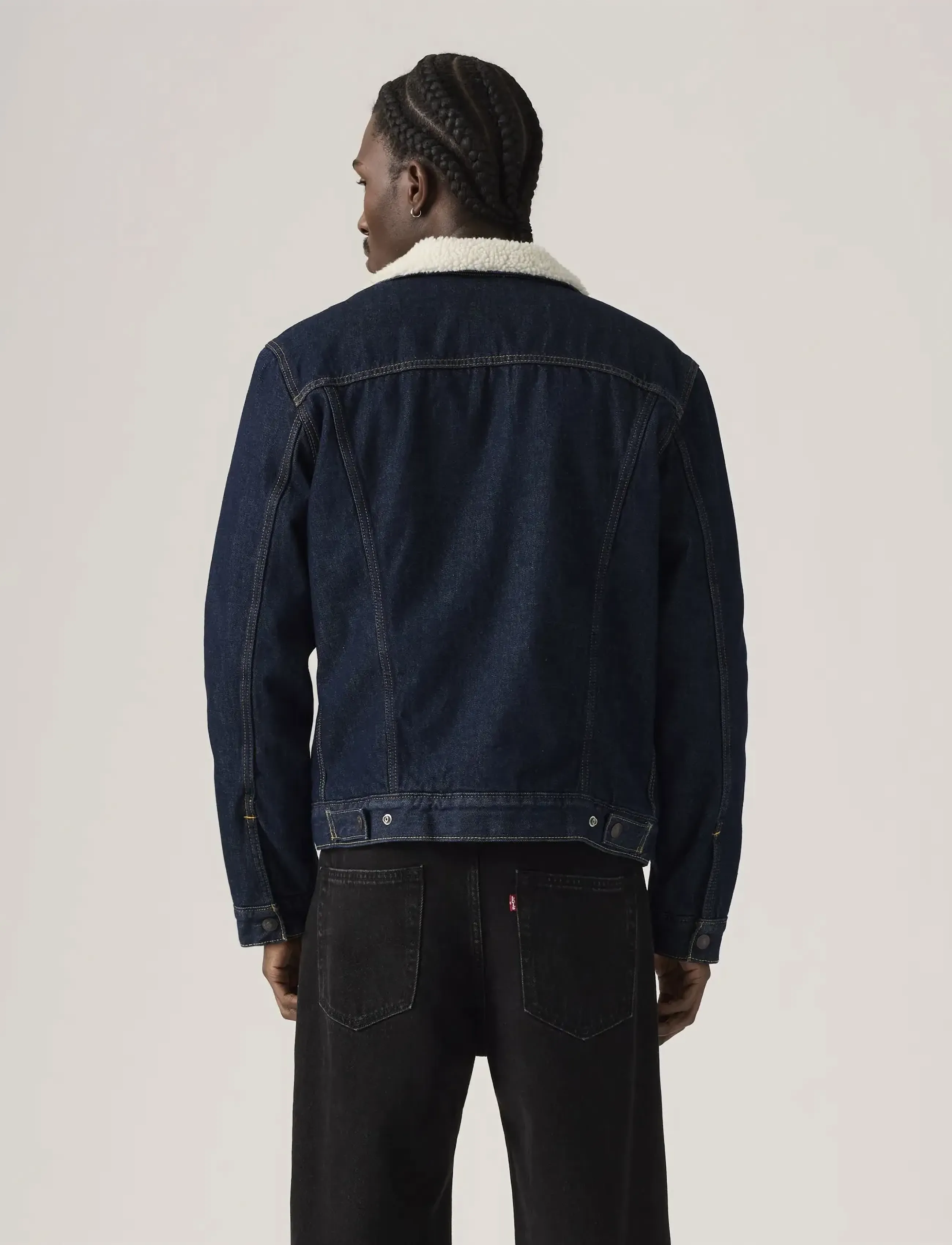 Levi's® - TYPE 3 SHERPA TRUCKER GIVE IT - forårsjakker - dark indigo - flat finish - 3