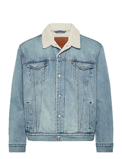 Levi's® TYPE 3 SHERPA TRUCKER KENTUCKY - Levi's® - LIGHT INDIGO - WORN IN / blue
