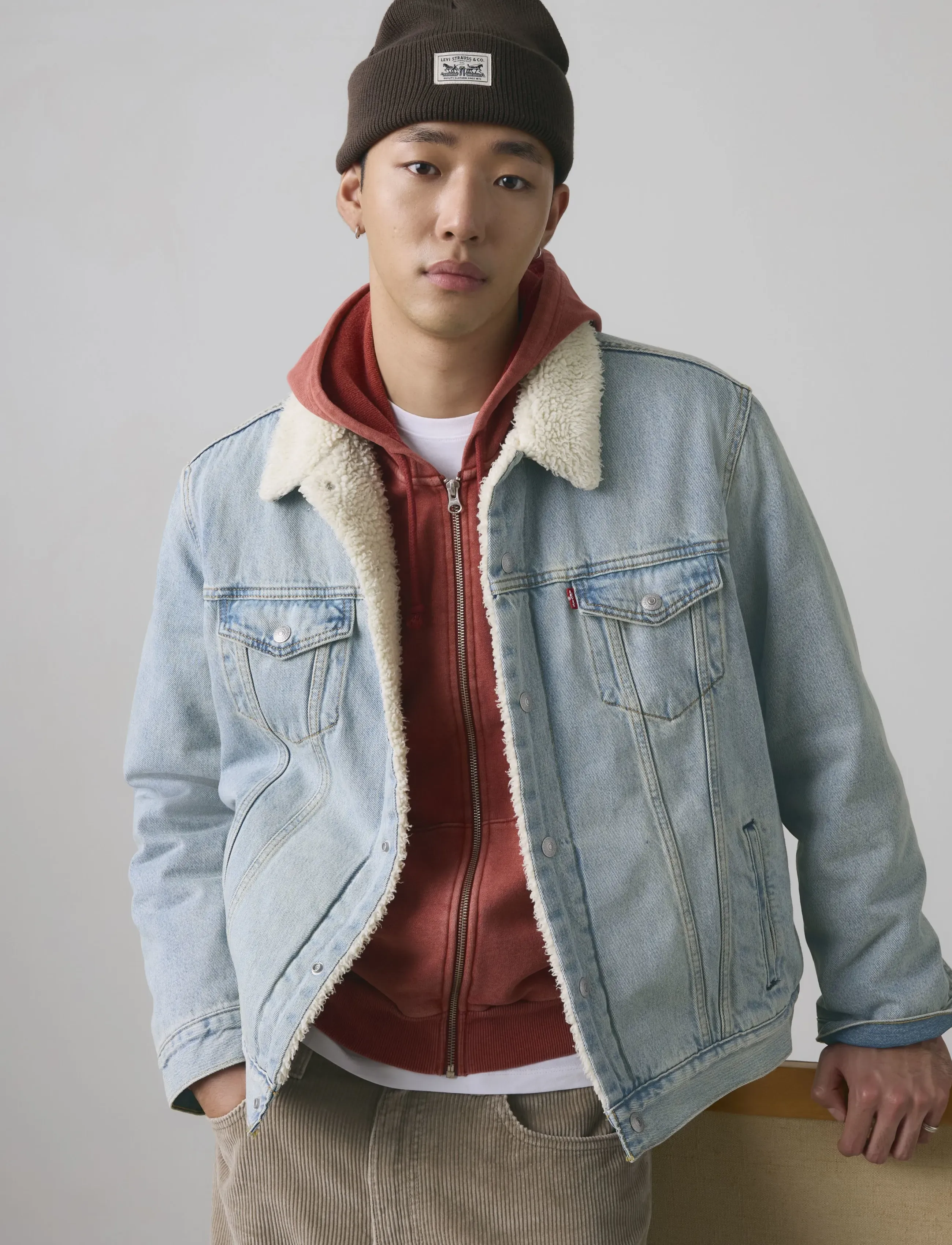 Levi's® - TYPE 3 SHERPA TRUCKER KENTUCKY - voodriga teksajakid - light indigo - worn in - 5