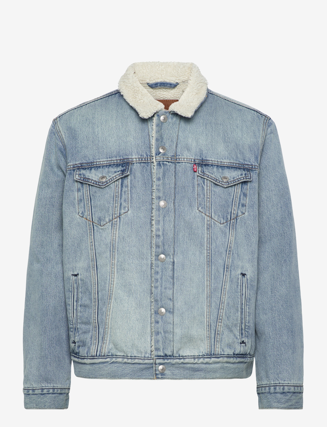 Levi's® - TYPE 3 SHERPA TRUCKER KENTUCKY - forede denimjakker - light indigo - worn in - 3