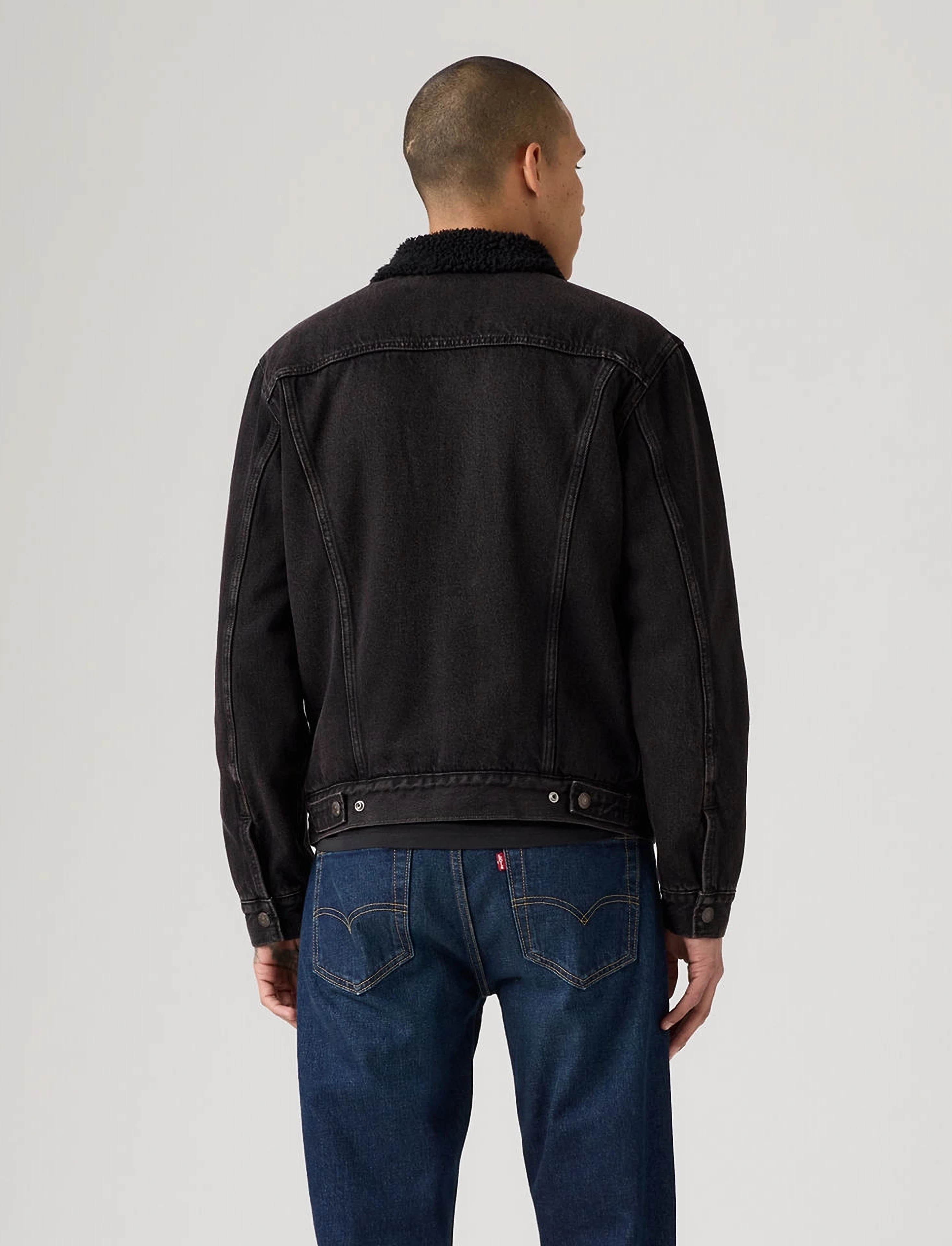 Levi's® - TYPE 3 SHERPA TRUCKER BUILT TO - forårsjakker - blacks - 3