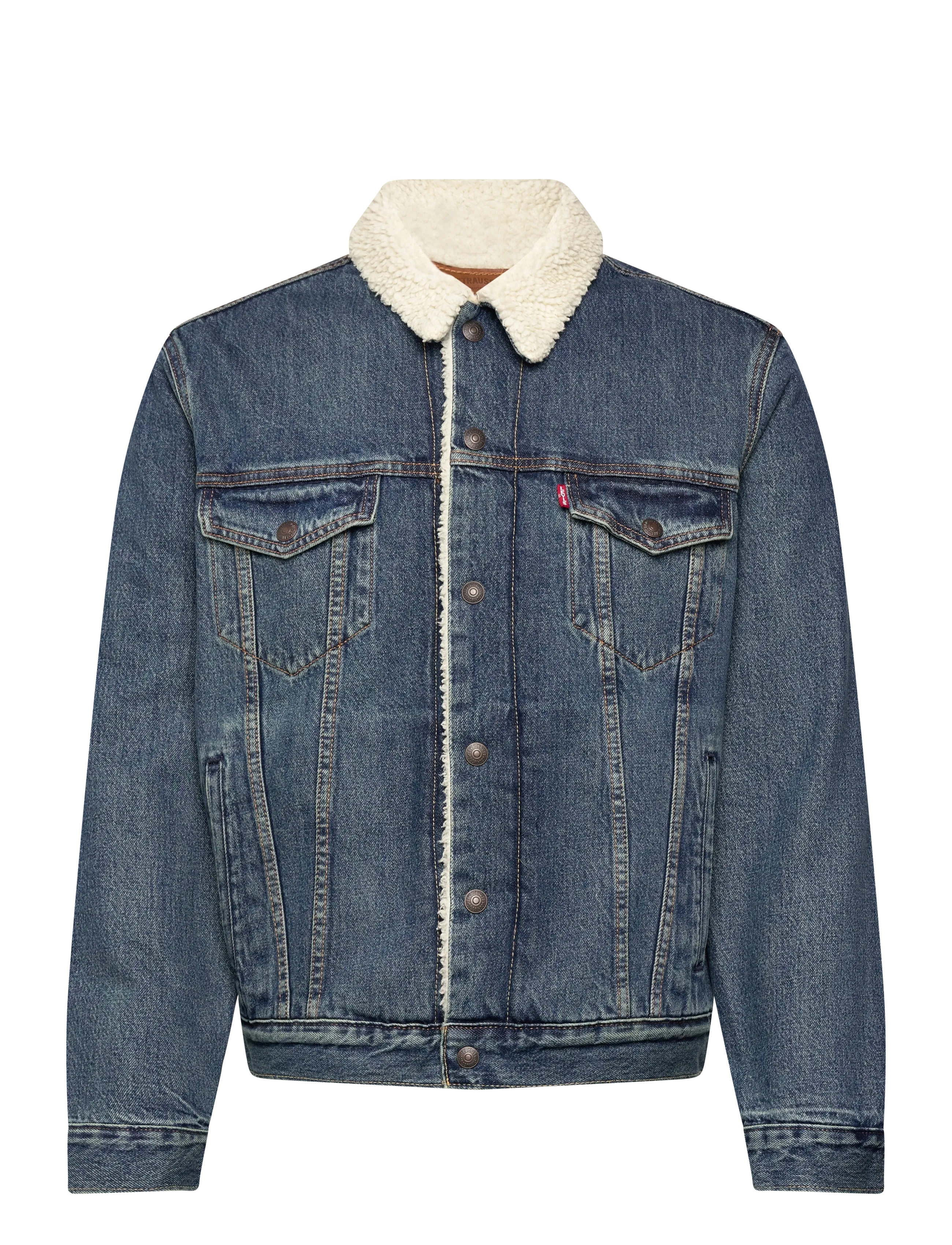 Levi's® TYPE 3 SHERPA TRUCKER IN THE M - Jackor & rockar - MED INDIGO - WORN IN / blue