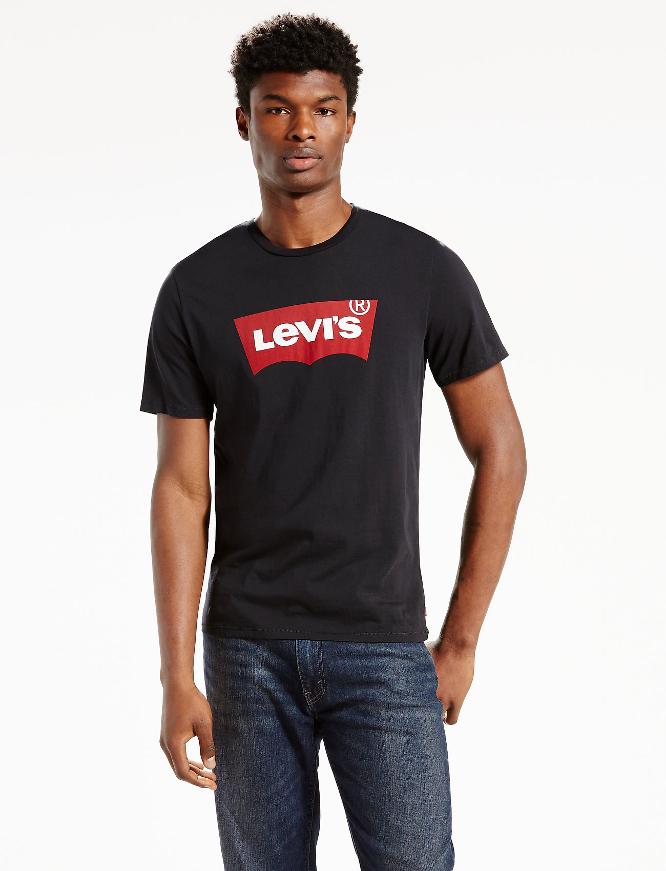 Levi's Graphic Setin Neck Graphic H21, S, Black, T-Shirts > Kortærmede, Herre