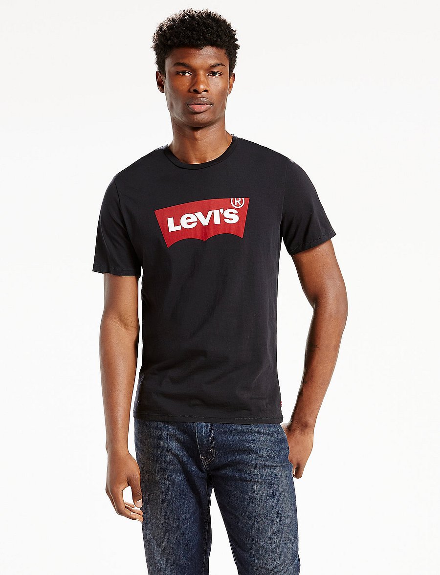 Levi's® - GRAPHIC SETIN NECK GRAPHIC H21 - lühikeste varrukatega t-särgid - blacks - 0