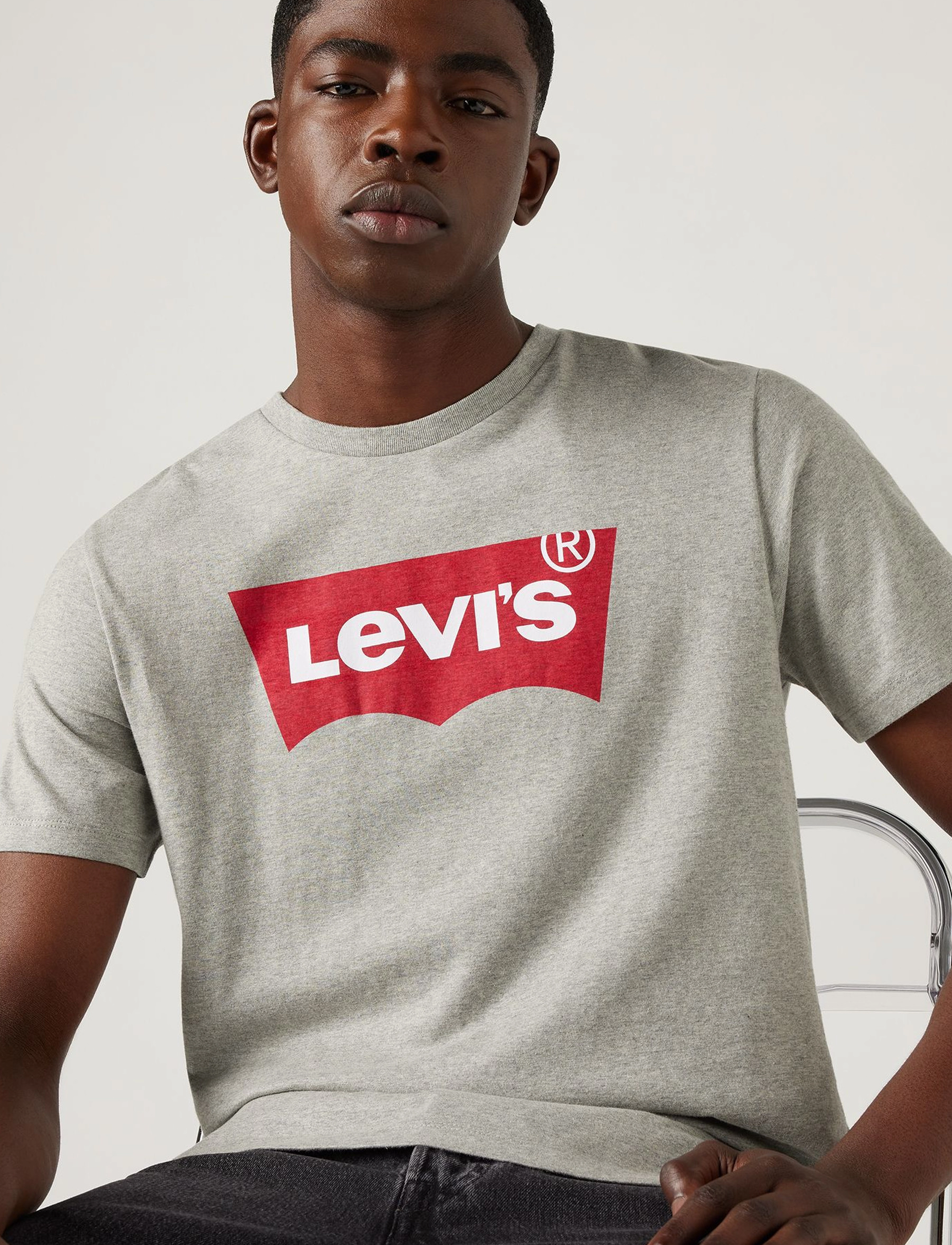 Levi's® - GRAPHIC SETIN NECK GRAPHIC H21 - kortærmede t-shirts - greys - 5