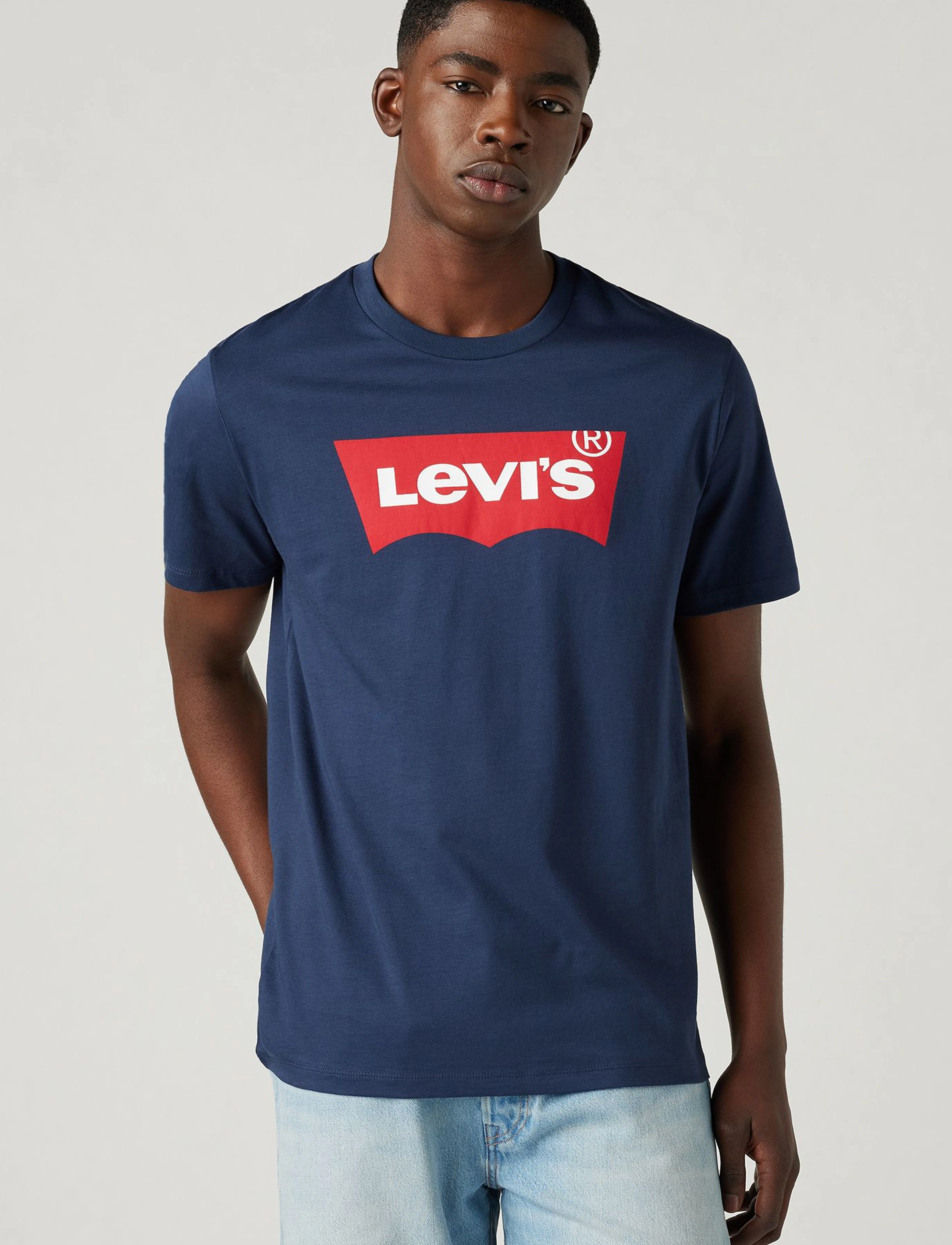 Levi's Graphic Setin Neck Hm Graphic, XS, Navy, T-Shirts > Kortærmede, Herre